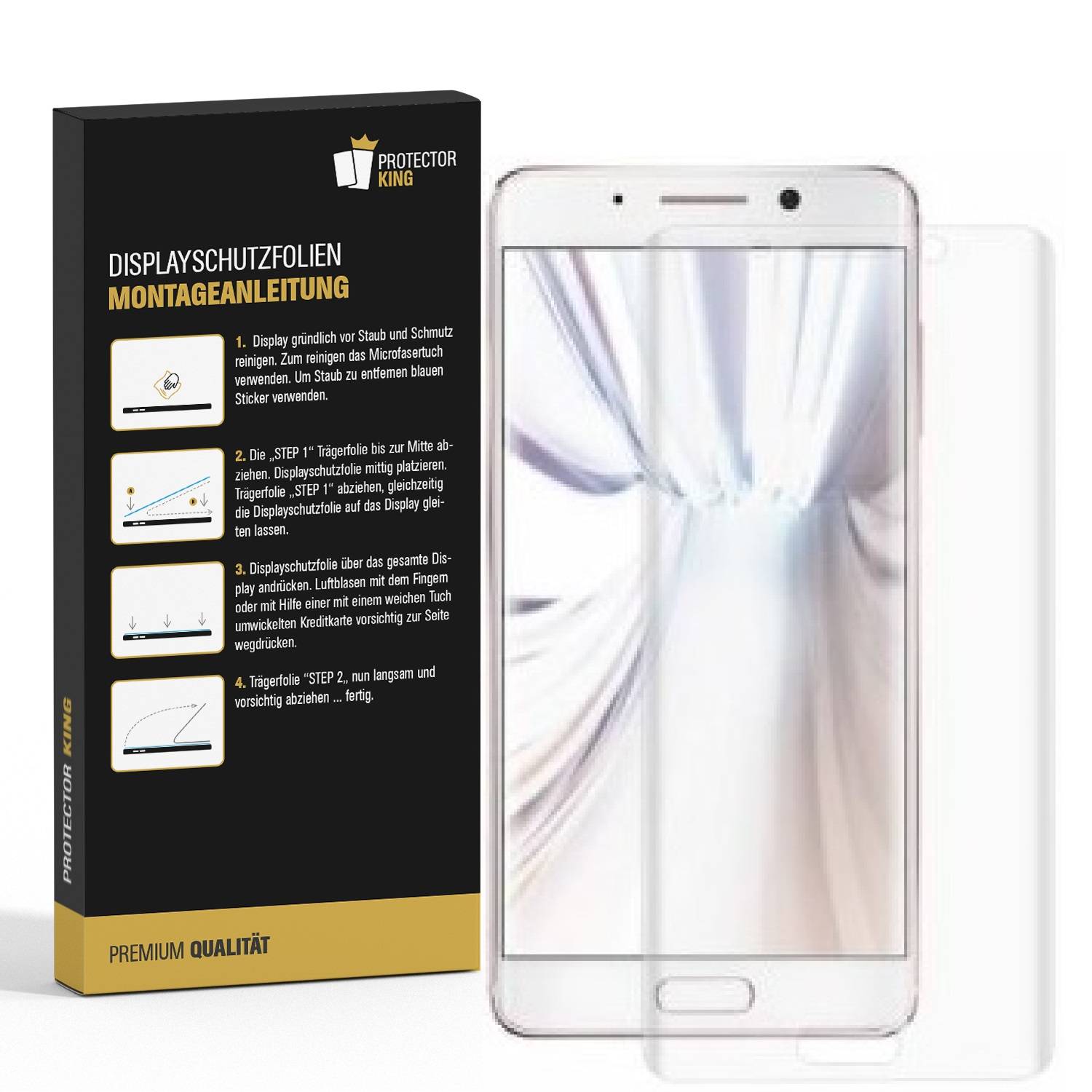 2x Displayschutzfolie für Huawei Mate 9 Pro FULL COVER Displayfolie HD KLAR