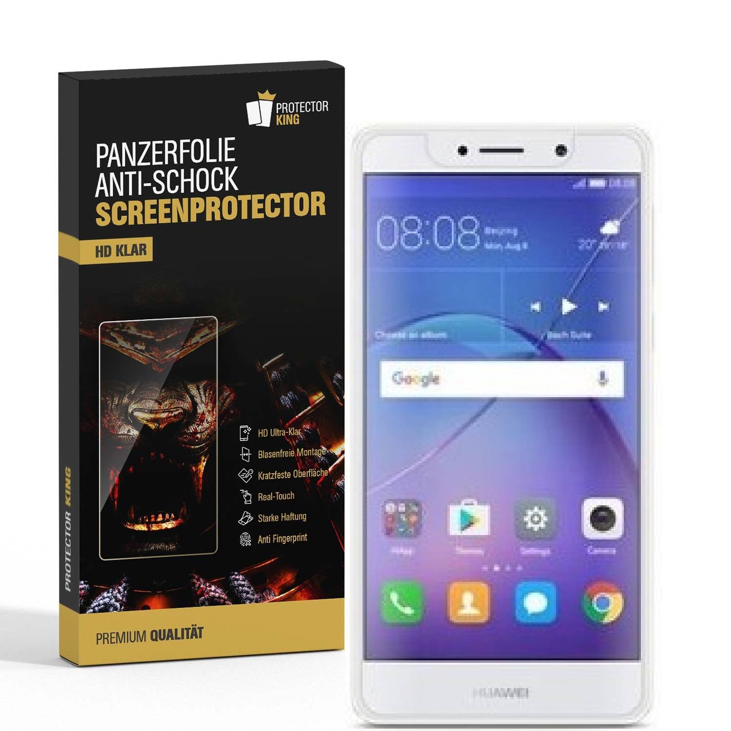 6x Panzerfolie für Huawei Mate 9 Lte ANTI-SCHOCK Displayschutzfolie HD KLAR