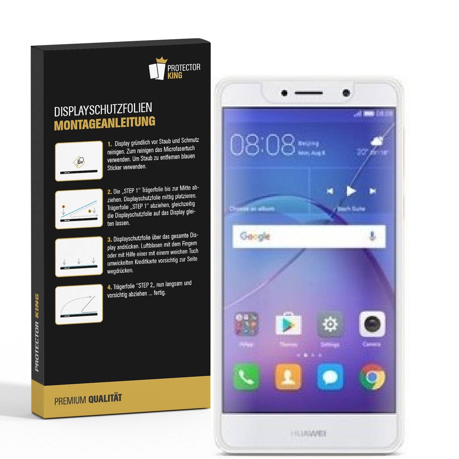 6x Panzerfolie für Huawei Mate 9 Lte ANTI-SCHOCK Displayschutzfolie HD KLAR