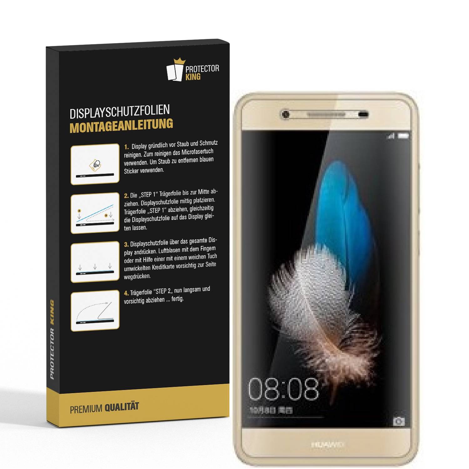 4x Panzerfolie für Huawei Enjoy 5S ANTI-SCHOCK Displayschutzfolie HD KLAR