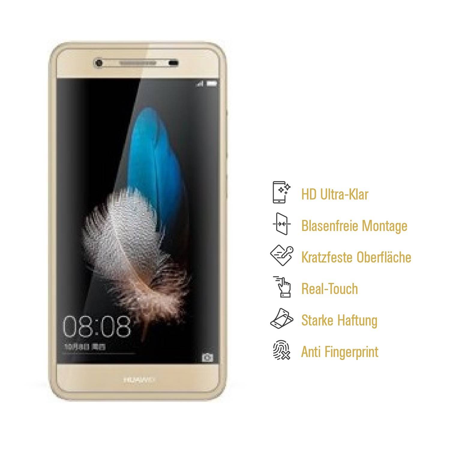 3x Panzerfolie für Huawei Enjoy 5S ANTI-SCHOCK Displayschutzfolie HD KLAR