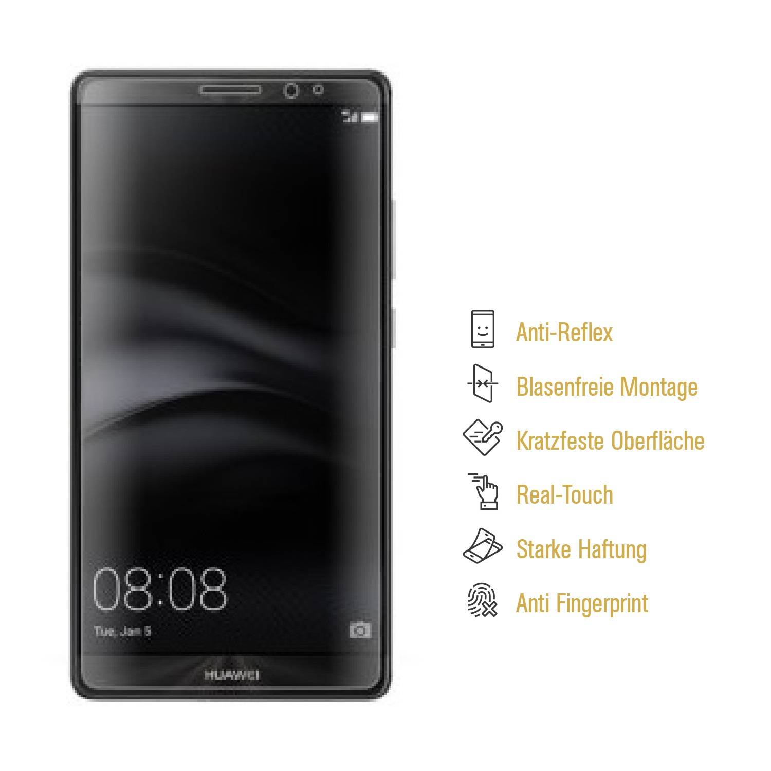 2x Panzerfolie für Huawei Mate 8 ANTI-SCHOCK Displayschutzfolie Displayfolie MATT