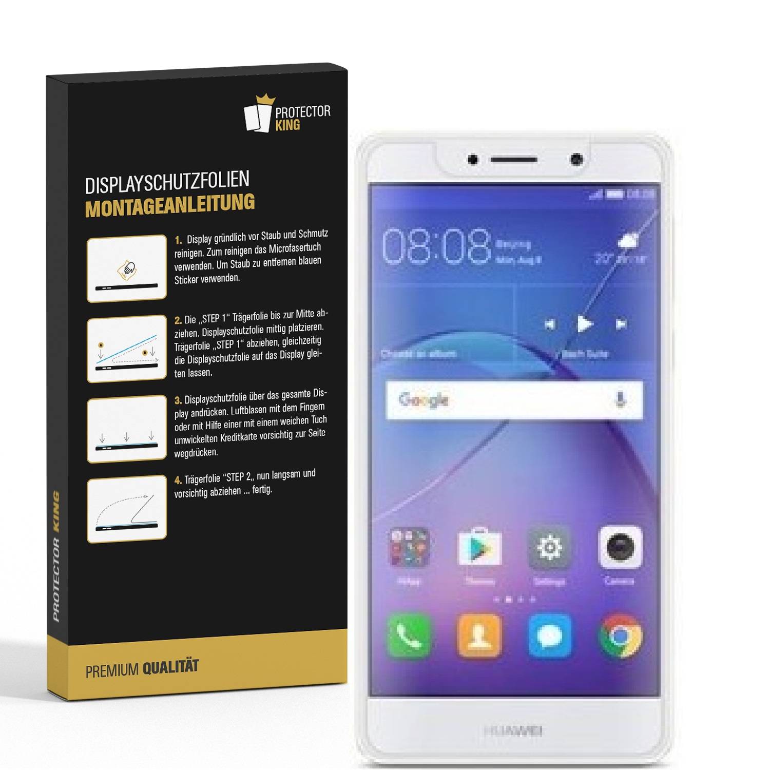 4x Panzerfolie für Huawei Mate 9 Lte ANTI-SCHOCK Displayschutzfolie MATT
