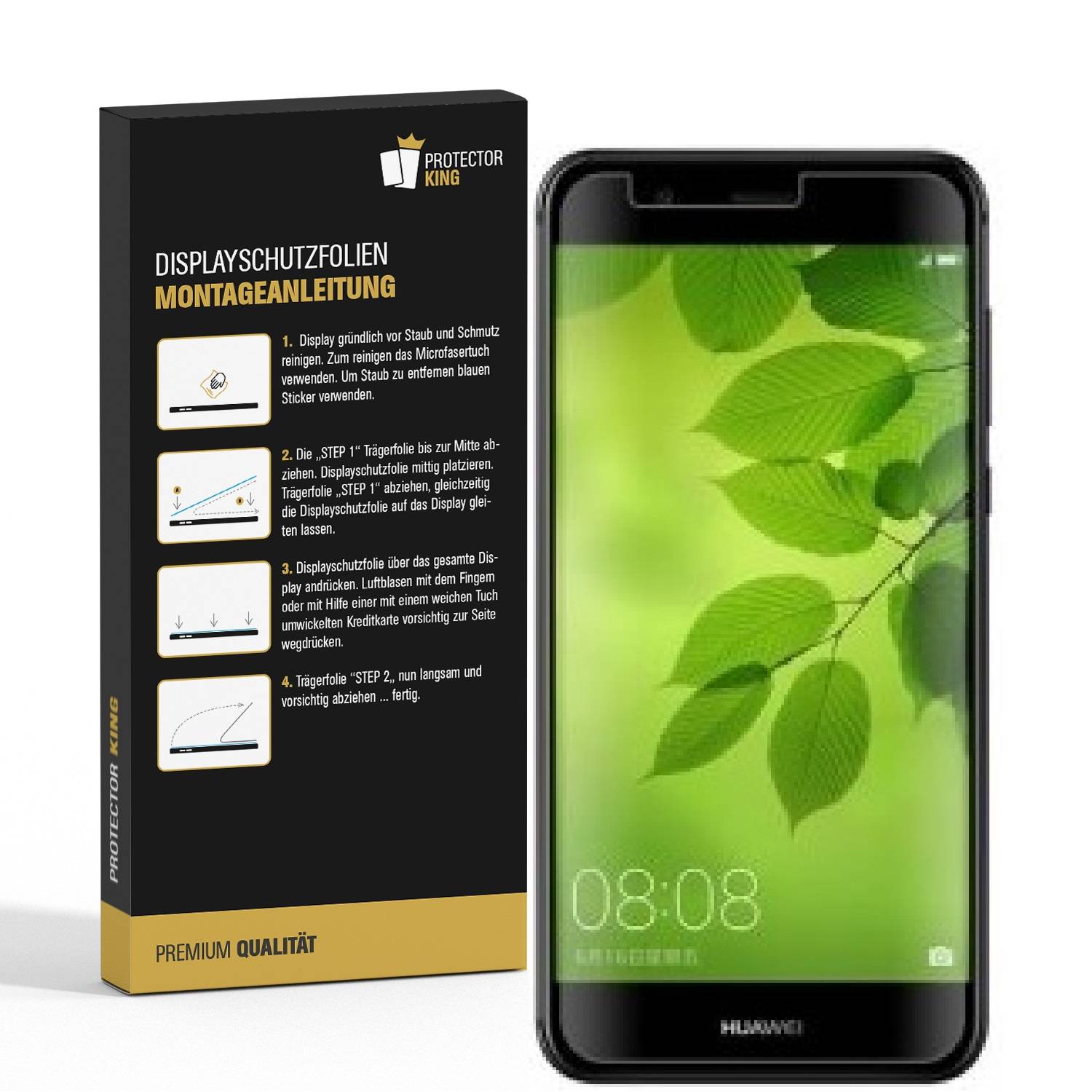 2x Panzerfolie für Huawei Nova 2 Plus ANTI-SCHOCK Displayschutzfolie HD KLAR