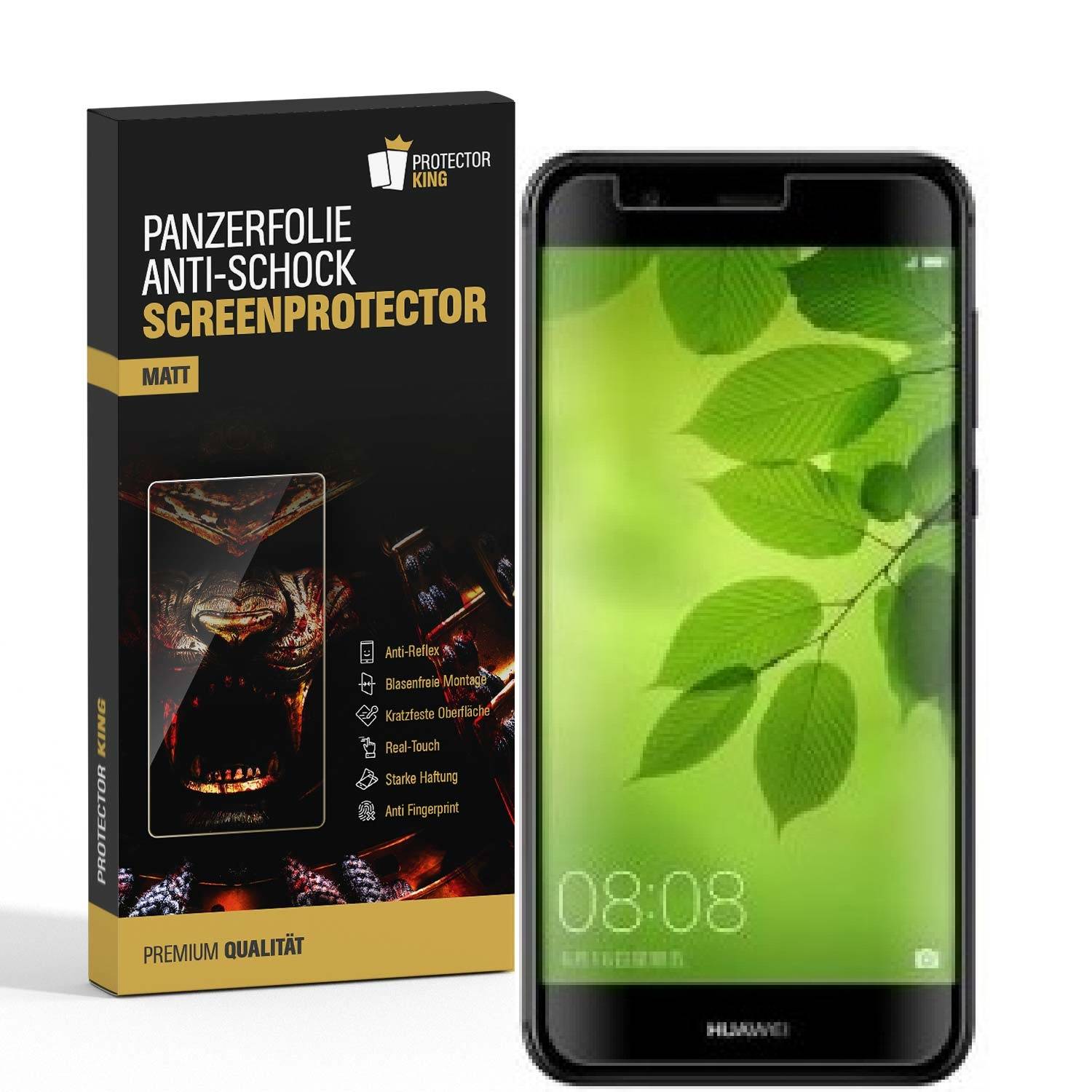 6x Panzerfolie für Huawei Nova 2 Plus ANTI-SCHOCK Displayschutzfolie MATT