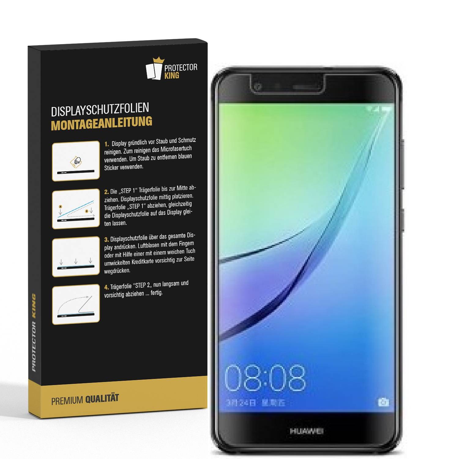 2x Displayschutzfolie für Huawei Nova Lite Displayfolie Schutzfolie HD ULTRA KLAR