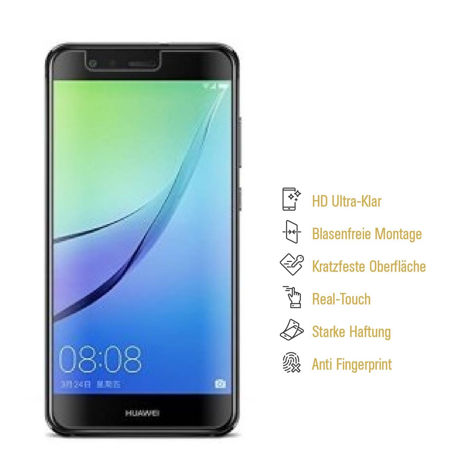 2x Panzerfolie für Huawei Nova Lite ANTI-SCHOCK Displayschutzfolie HD ULTRA KLAR