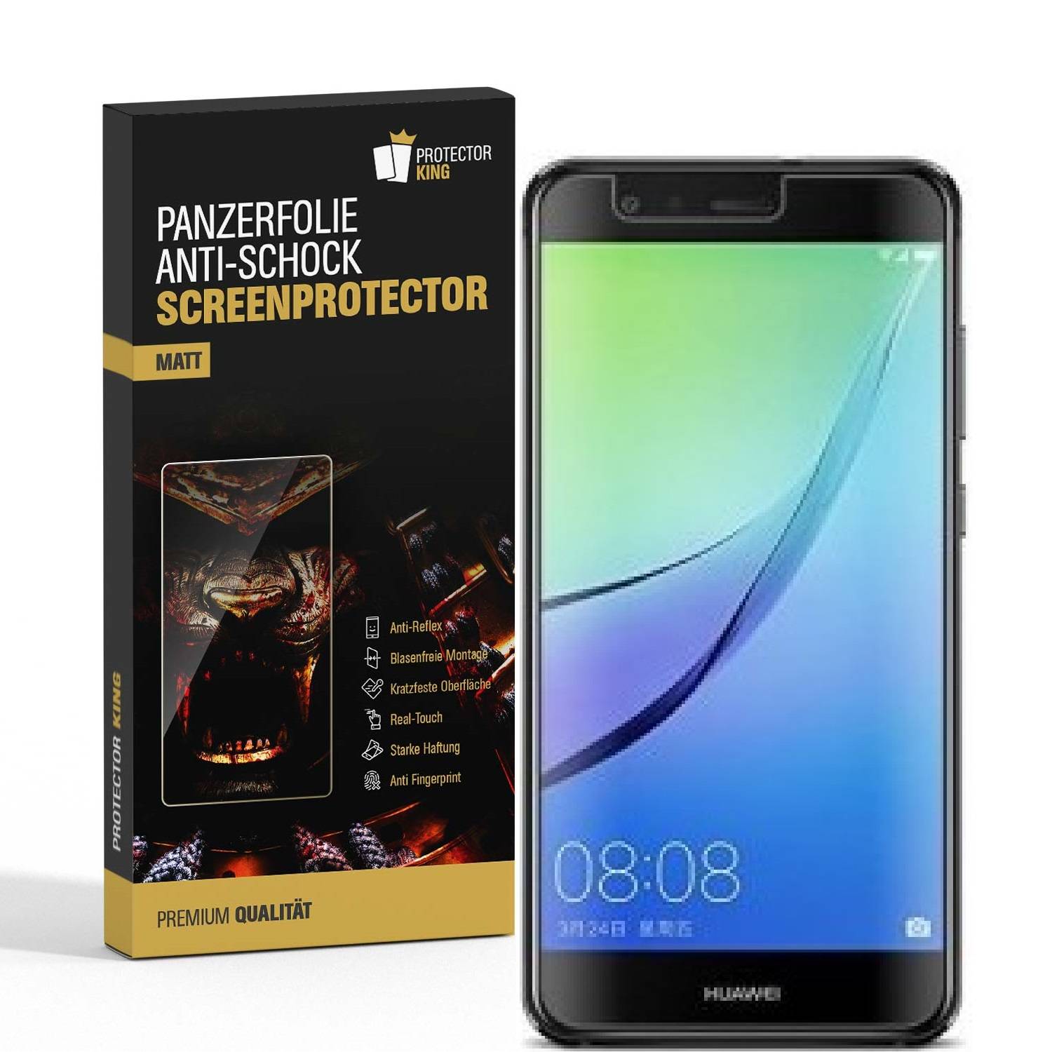 2x Panzerfolie für Huawei Nova Lite ANTI-SCHOCK Displayschutzfolie MATT