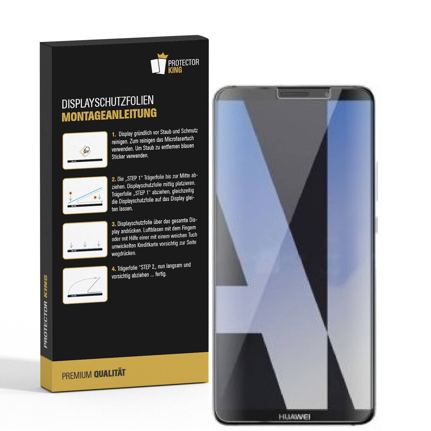 3x Displayschutzfolie für Huawei Mate 10 Displayfolie Schutzfolie HD ULTRA KLAR