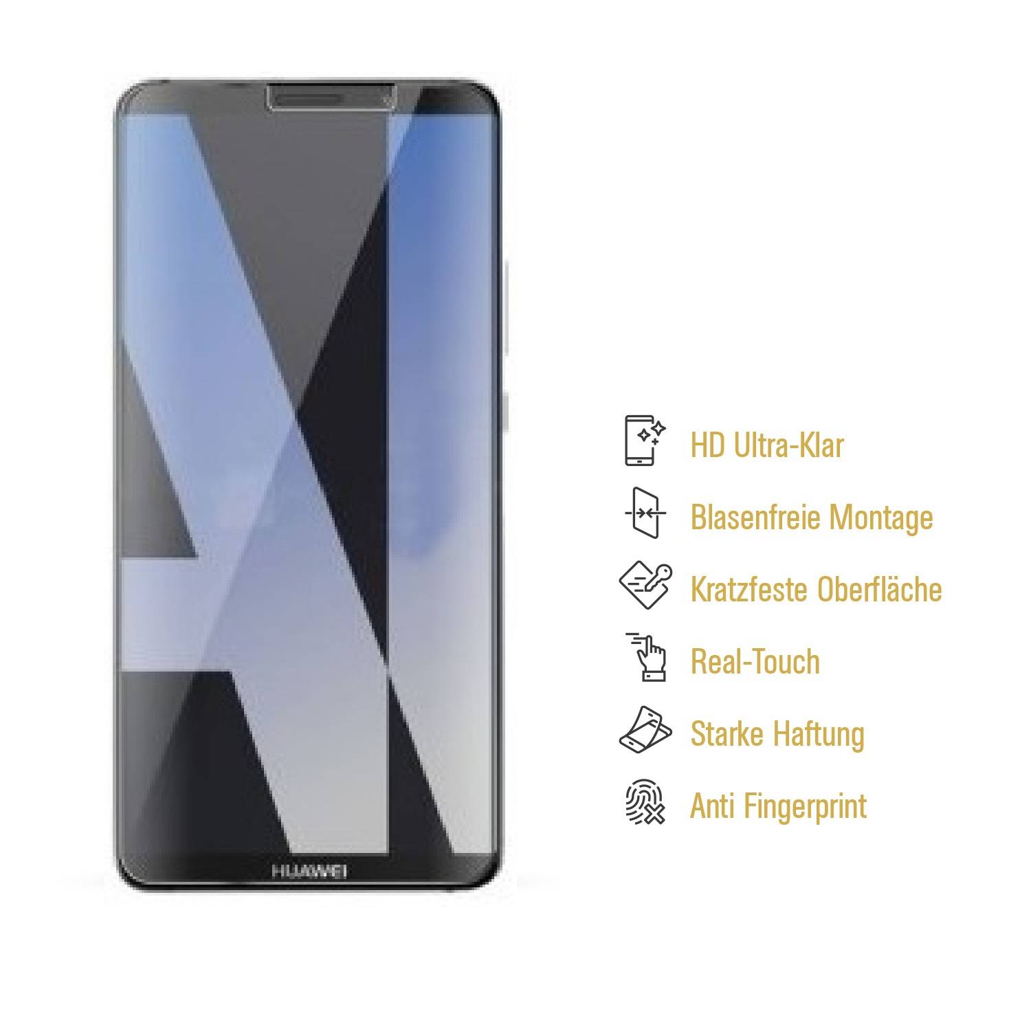 4x Panzerfolie für Huawei Mate 10 ANTI-SCHOCK Displayfolie Schutzfolie HD KLAR