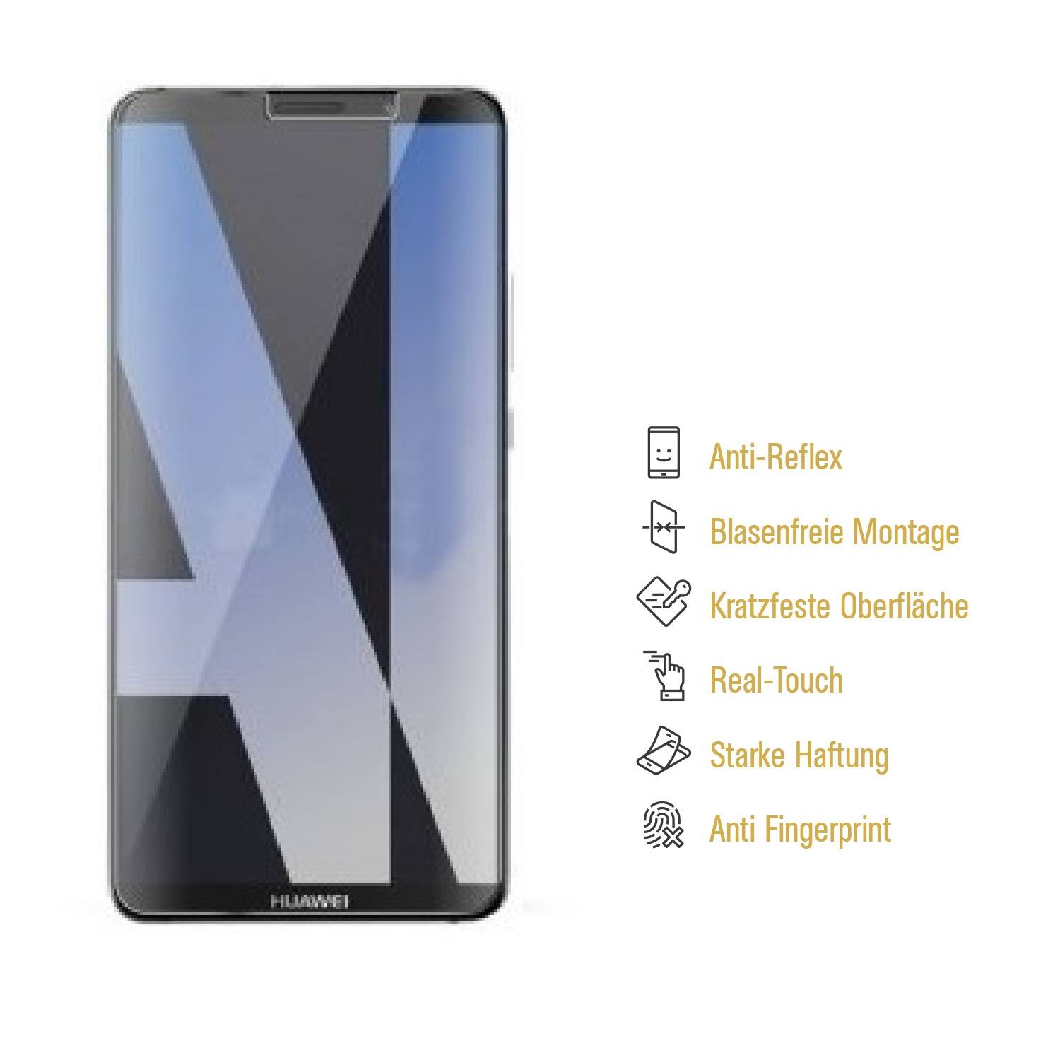3x Panzerfolie für Huawei Mate 10 ANTI-SCHOCK Displayfolie Schutzfolie MATT