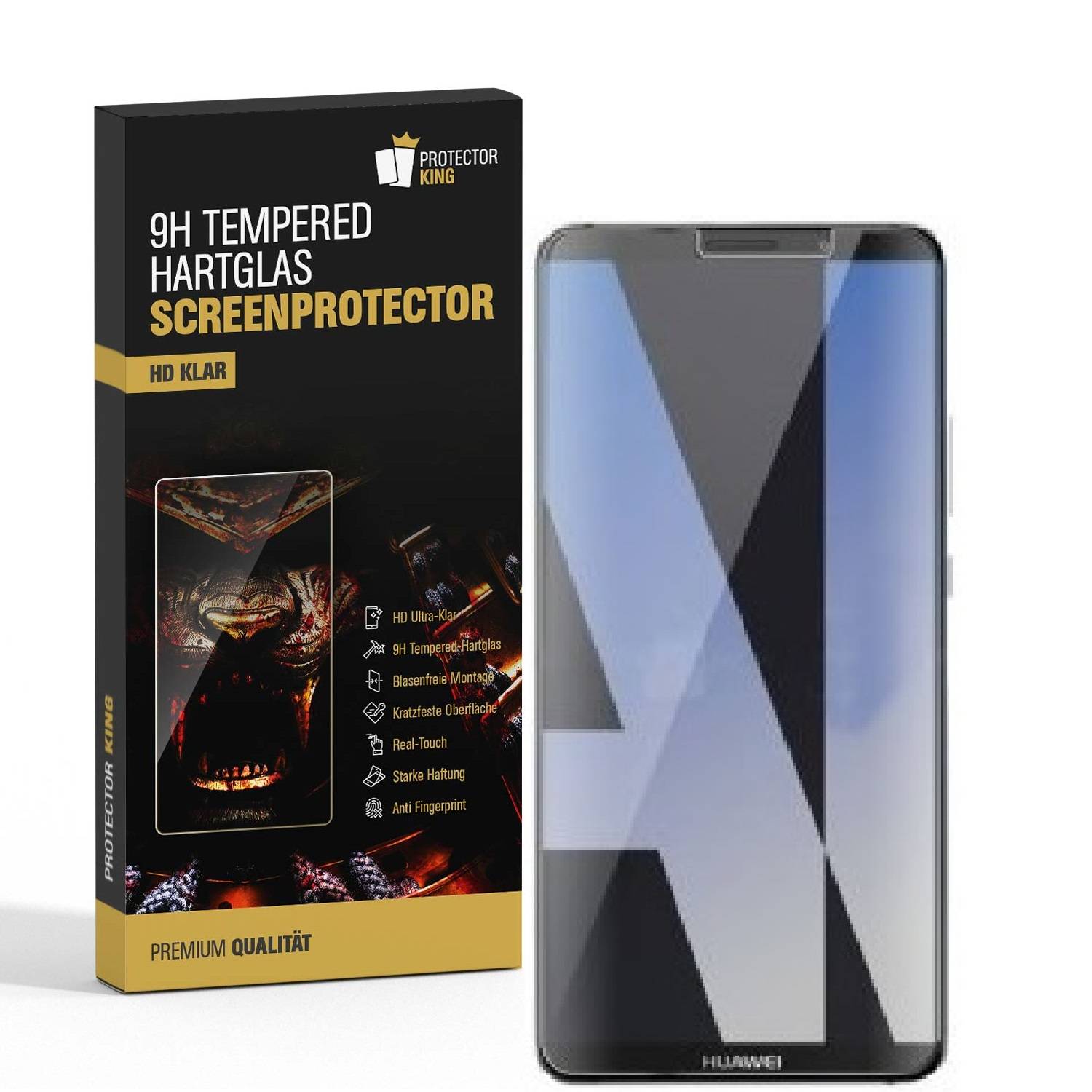 4x 9H Hartglasfolie für Huawei Mate 10 Panzerfolie Displayschutzfolie HD KLAR Panzerglas Schutzfolie