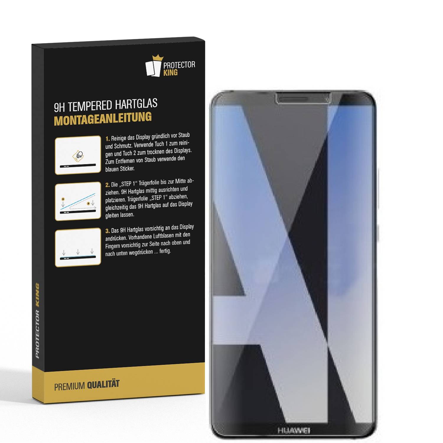 4x 9H Hartglasfolie für Huawei Mate 10 Panzerfolie Displayschutzfolie HD KLAR Panzerglas Schutzfolie
