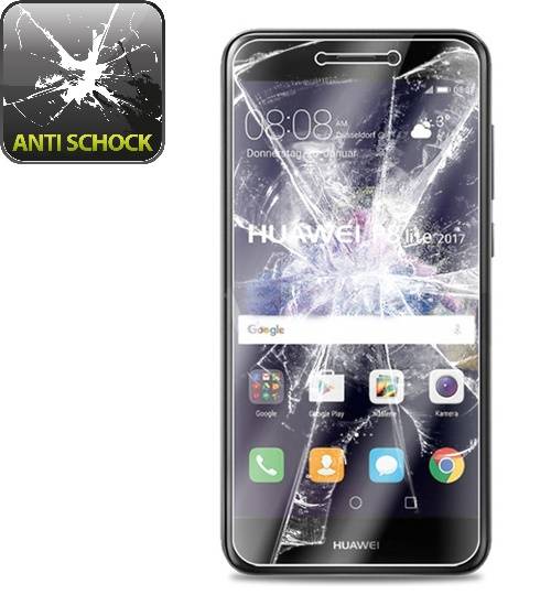 4x Panzerfolie für Huawei P8 Lite 2017 ANTI-SCHOCK Displayschutzfolie HD KLAR