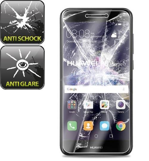 2x Panzerfolie für Huawei P8 Lite 2017 ANTI-SCHOCK Displayschutzfolie MATT