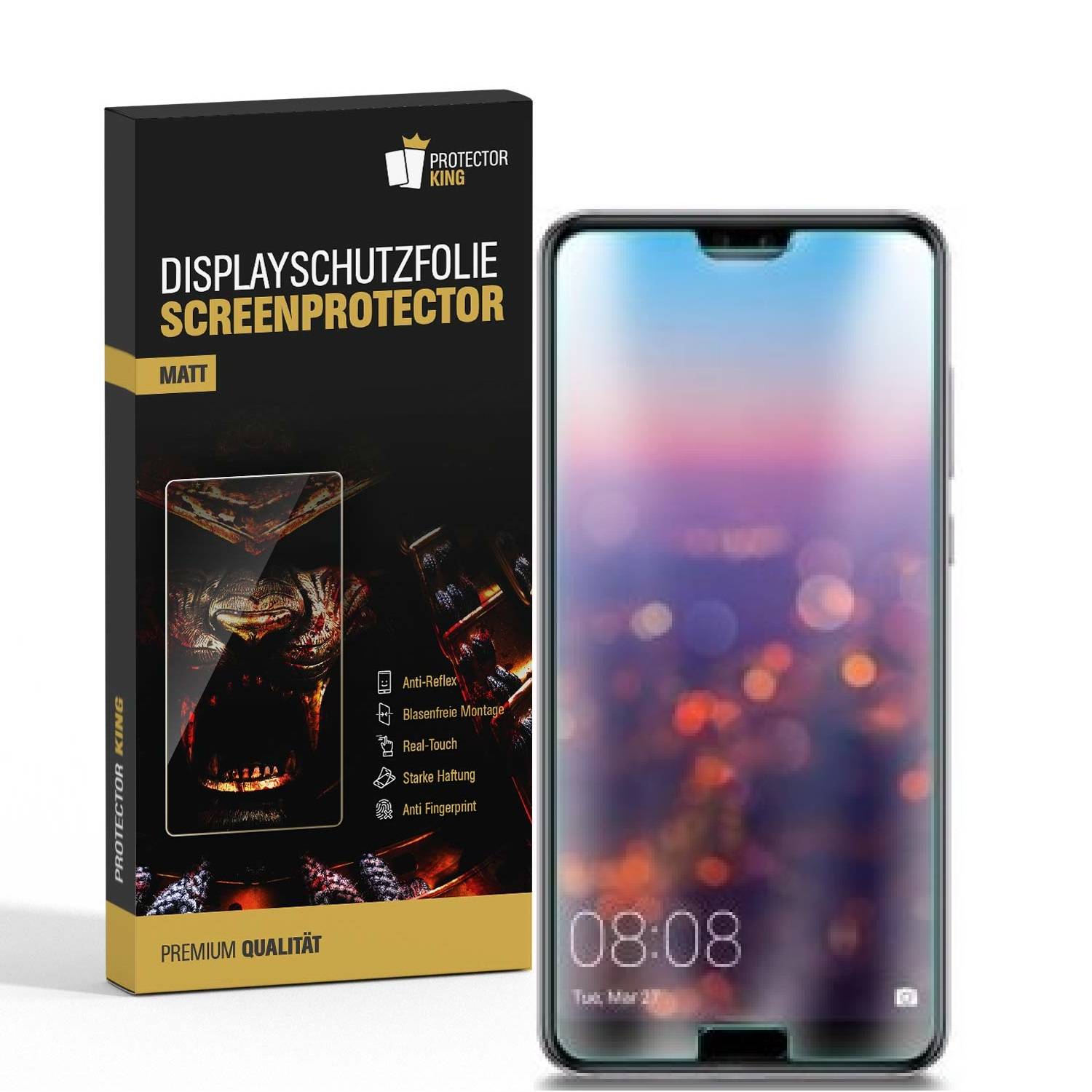 2x Displayschutzfolie für Huawei P20 ANTI-REFLEX Displayfolie Schutzfolie MATT