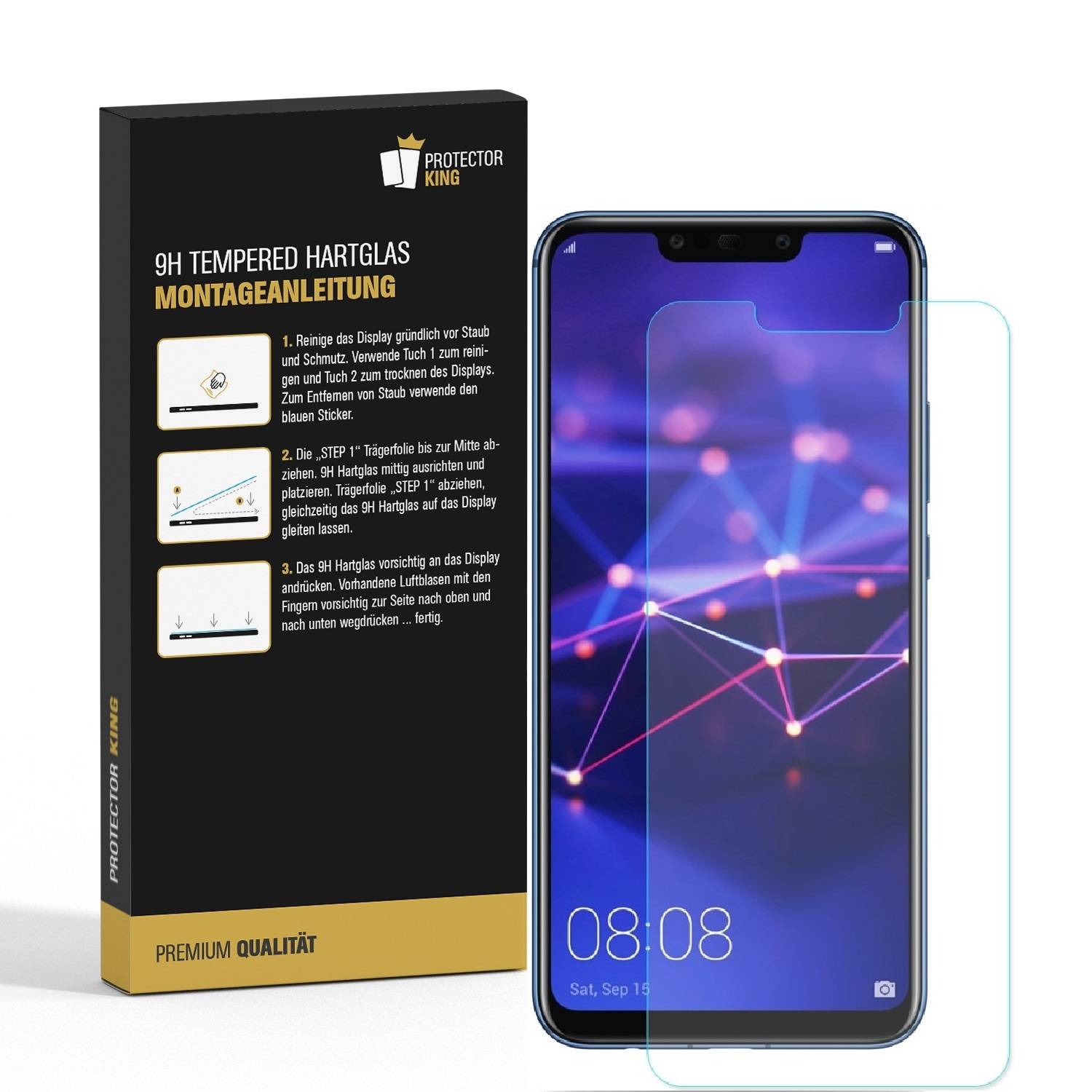 1x 3D A++ 9H Hartglas für Huawei Mate 20 Lite Displayschutz Schutzglas Schutzfolie Panzerfolie Panzerglas Displayglas Tempered Glasfolie