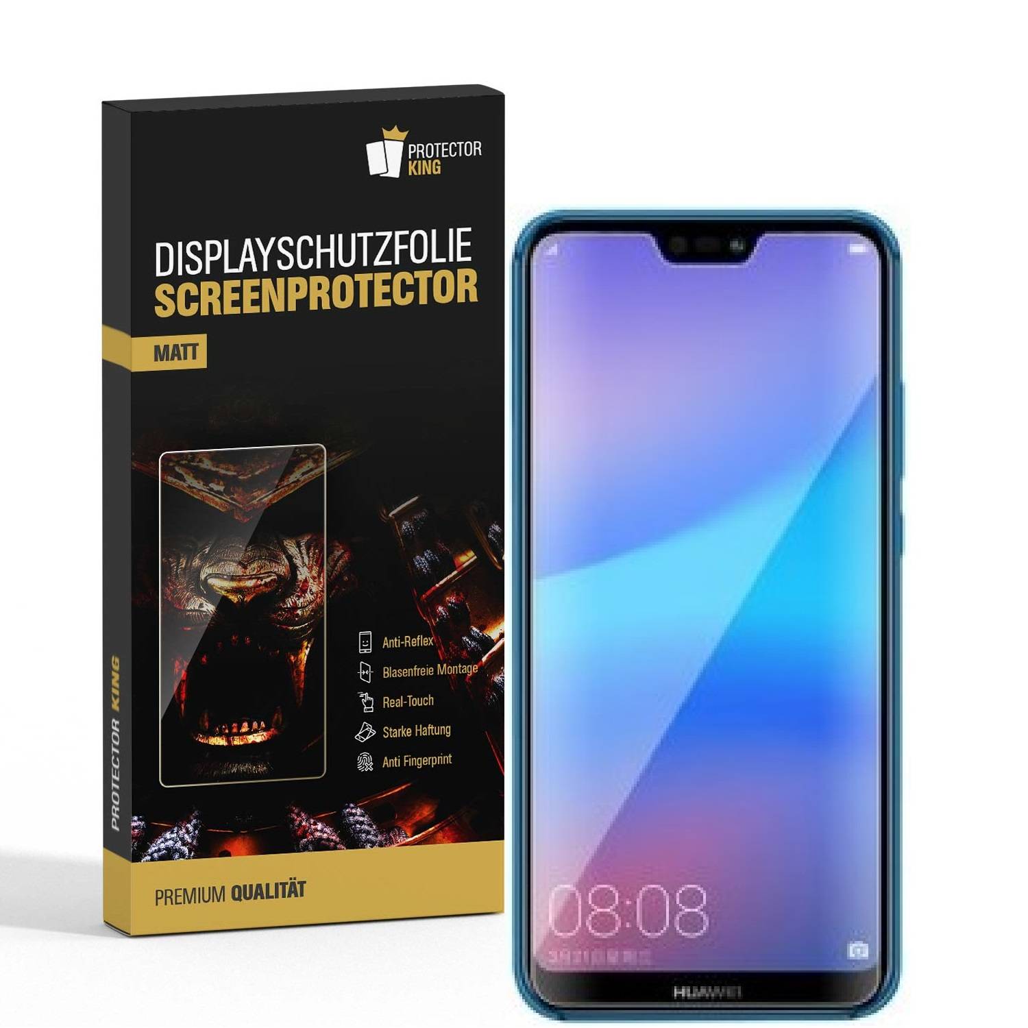 6x Displayschutzfolie für Huawei P20 Lite ANTI-REFLEX Displayfolie Folie MATT