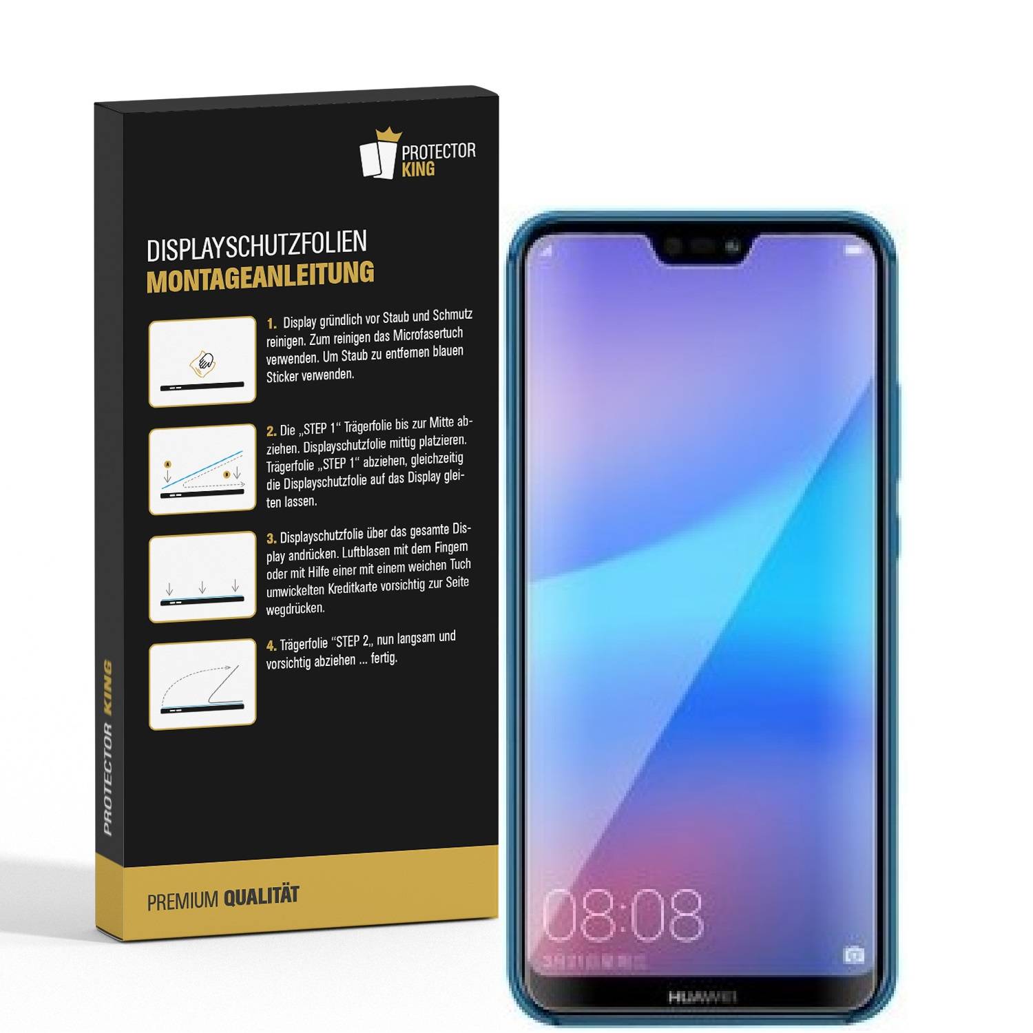 6x Displayschutzfolie für Huawei P20 Lite ANTI-REFLEX Displayfolie Folie MATT