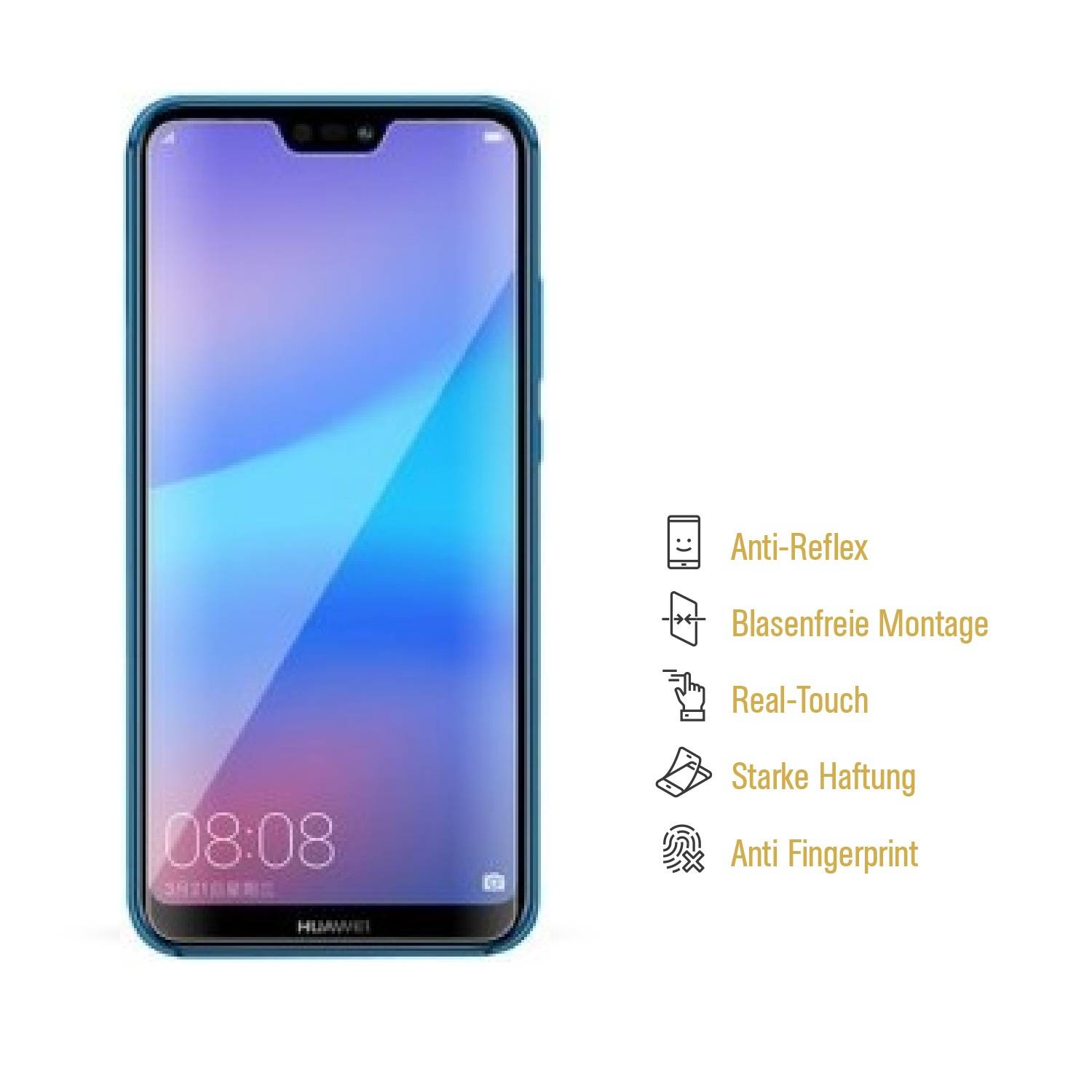 3x Displayschutzfolie für Huawei P20 Lite ANTI-REFLEX Displayfolie Folie MATT