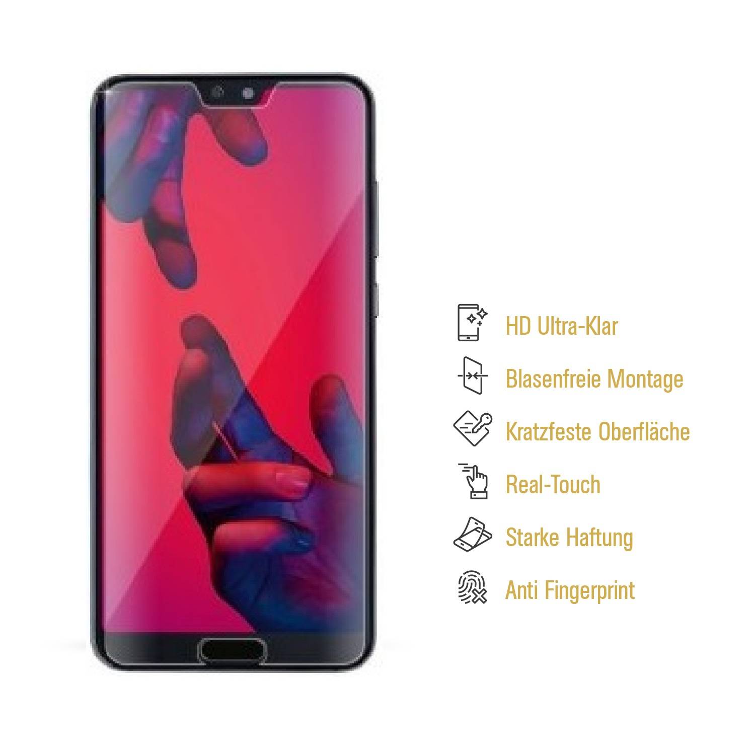 2x Panzerfolie für Huawei P20 Pro ANTI-SCHOCK Displayschutzfolie Schutzfolie KLAR
