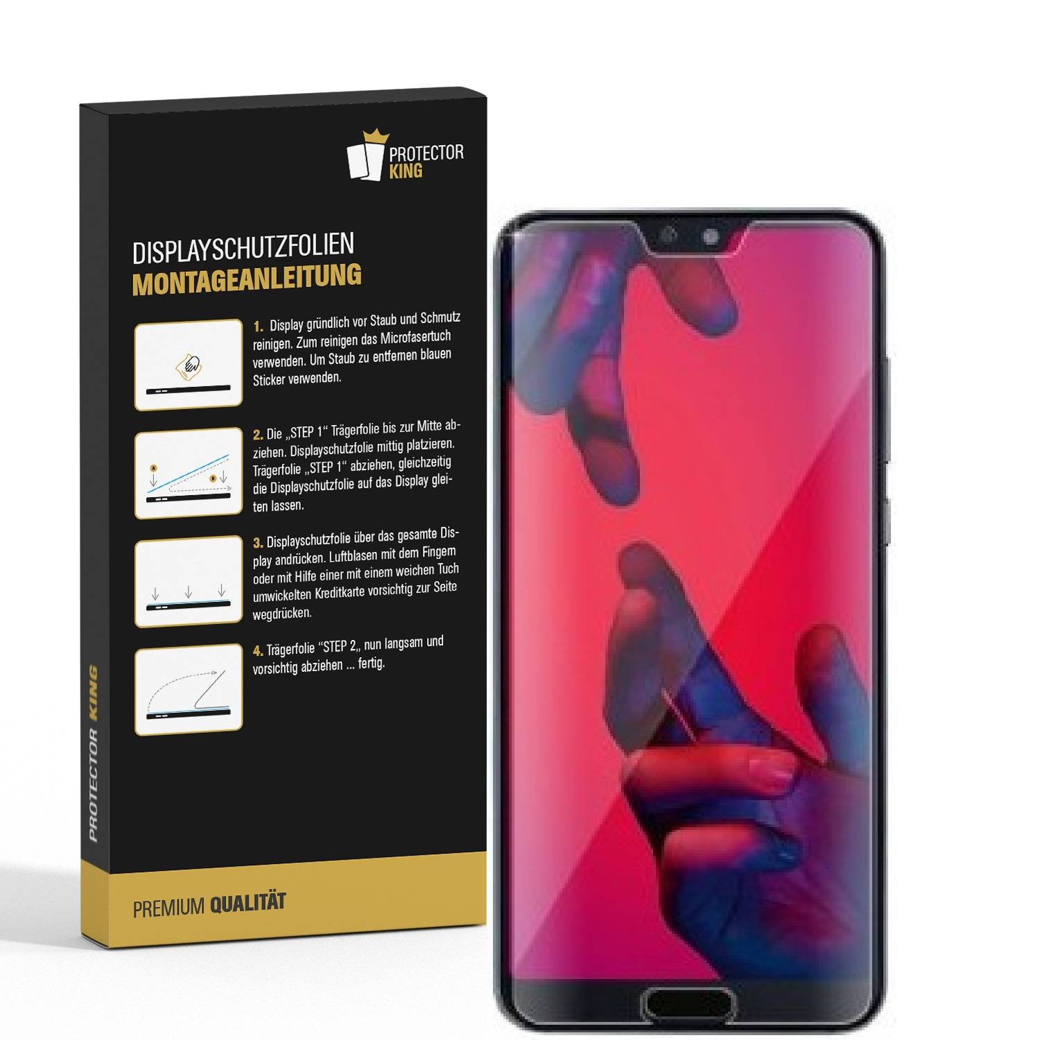 3x Panzerfolie für Huawei P20 Pro ANTI-SCHOCK Displayschutzfolie Schutzfolie MATT