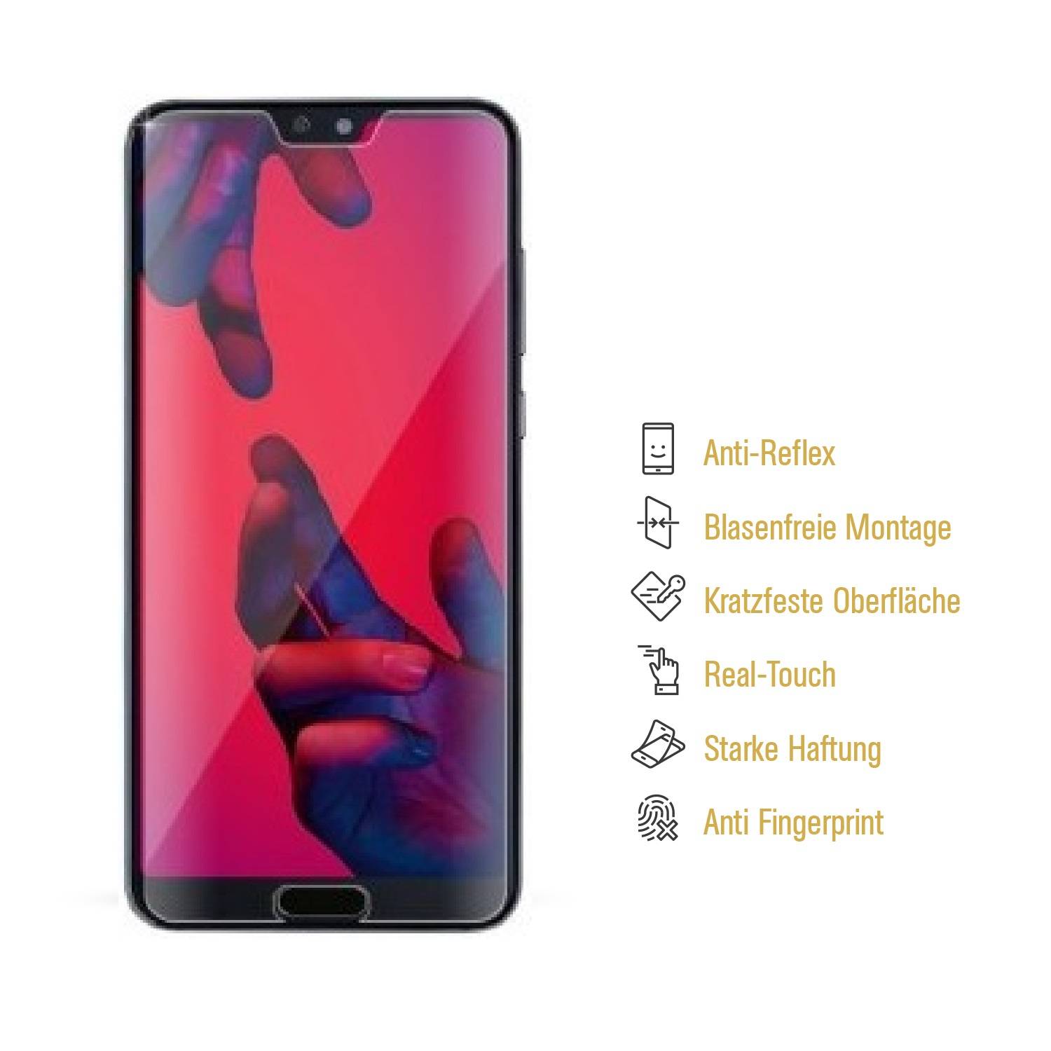 3x Panzerfolie für Huawei P20 Pro ANTI-SCHOCK Displayschutzfolie Schutzfolie MATT