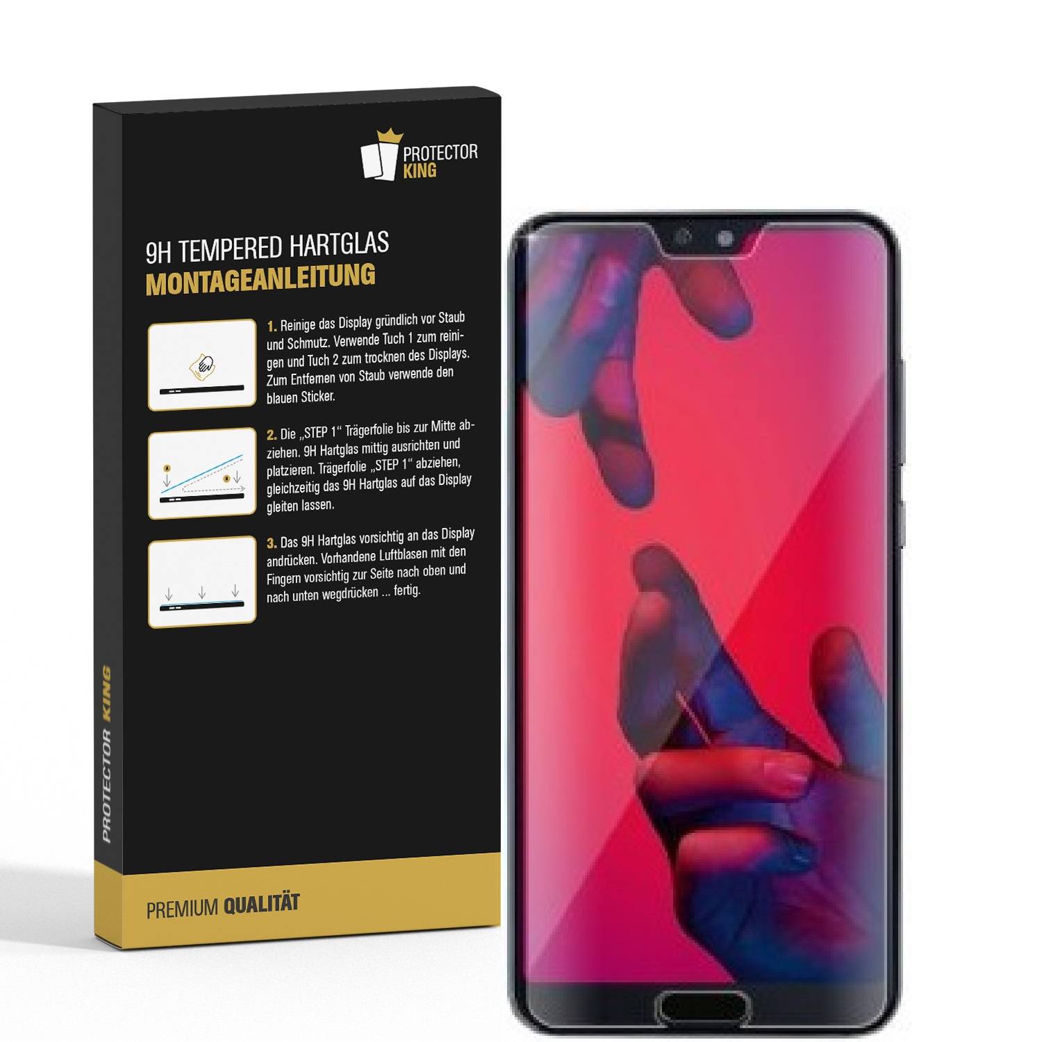 3x 9H Hartglasfolie für Huawei P20 Pro Panzerfolie Displayschutzfolie MATT Panzerglas Schutzfolie