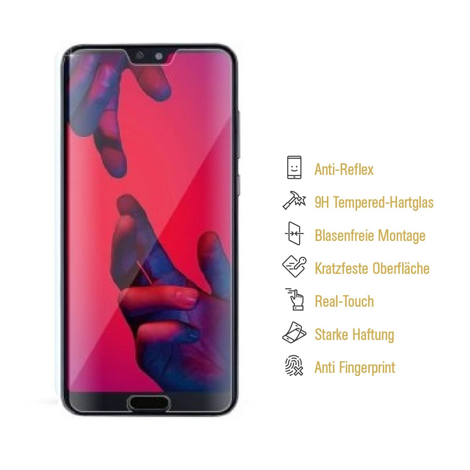 1x 9H Hartglasfolie für Huawei P20 Pro Panzerfolie Displayschutzfolie MATT Panzerglas Schutzfolie