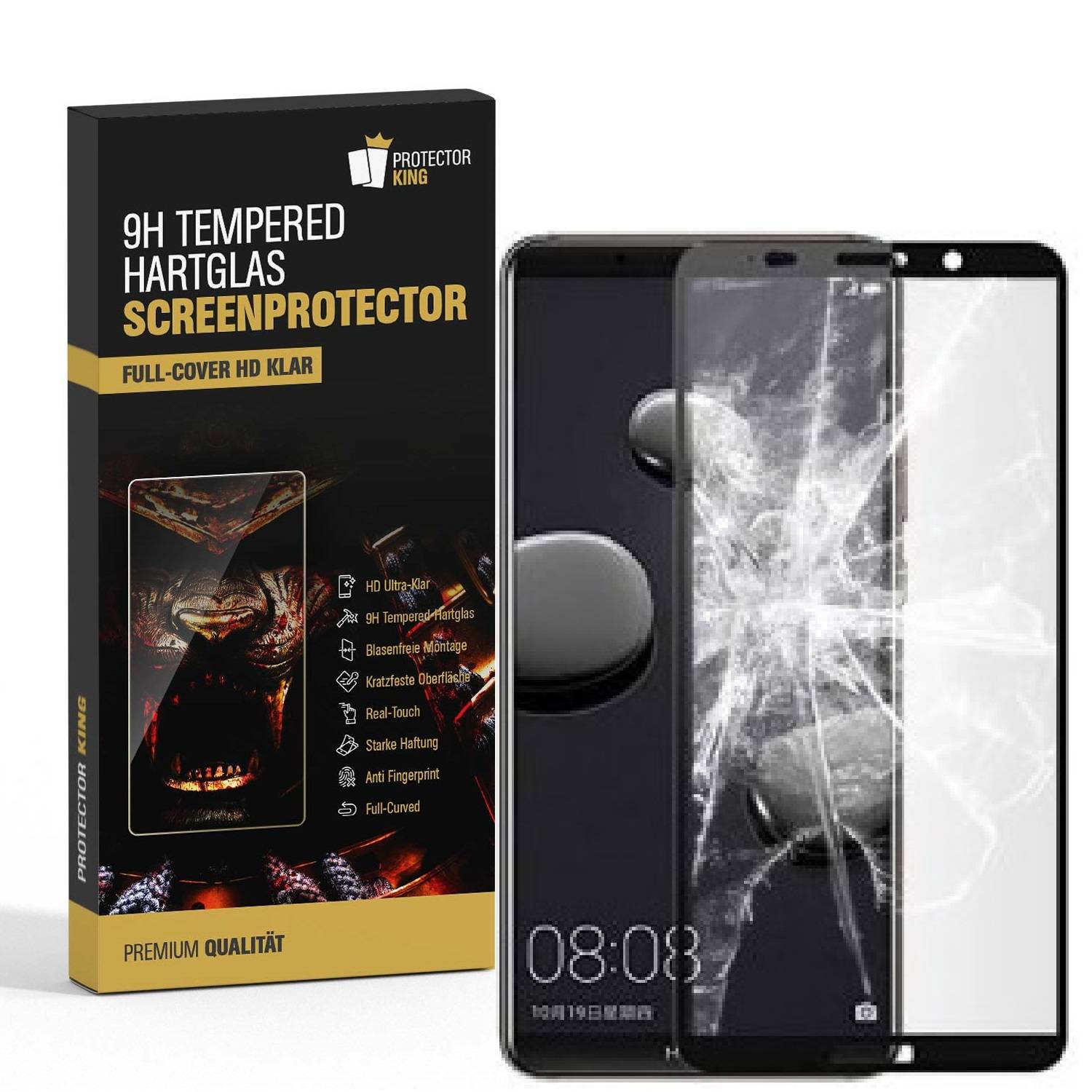 1x 9H Hartglas für Huawei Mate 10 Pro Panzerfolie KLAR 3D SW Displayschutzfolie Panzerglas Schutzglas Glasfolie