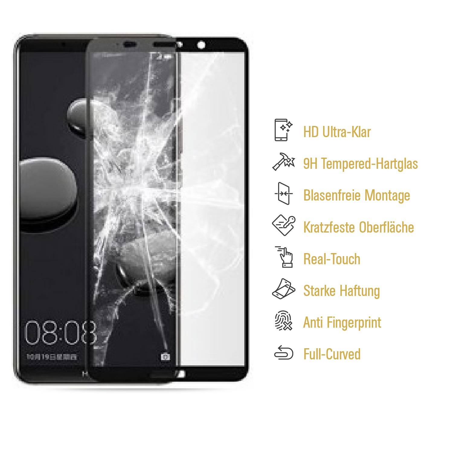 6x 9H Hartglas für Huawei Mate 10 Pro Panzerfolie KLAR 3D SW Displayschutzfolie Panzerglas Schutzglas Glasfolie