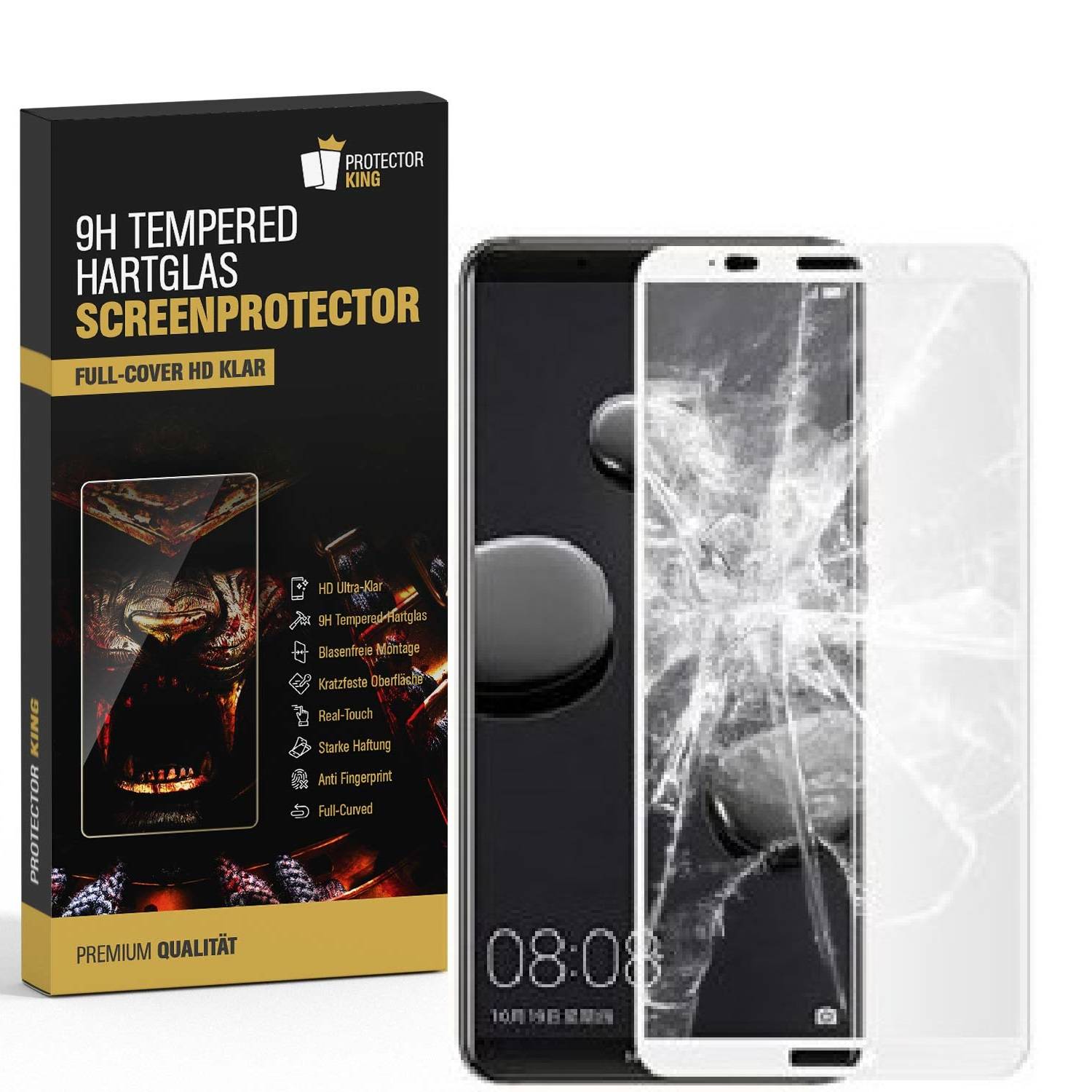 6x 9H Hartglas für Huawei Mate 10 Pro Panzerfolie KLAR 3D WS Displayschutzfolie Panzerglas Schutzglas Glasfolie