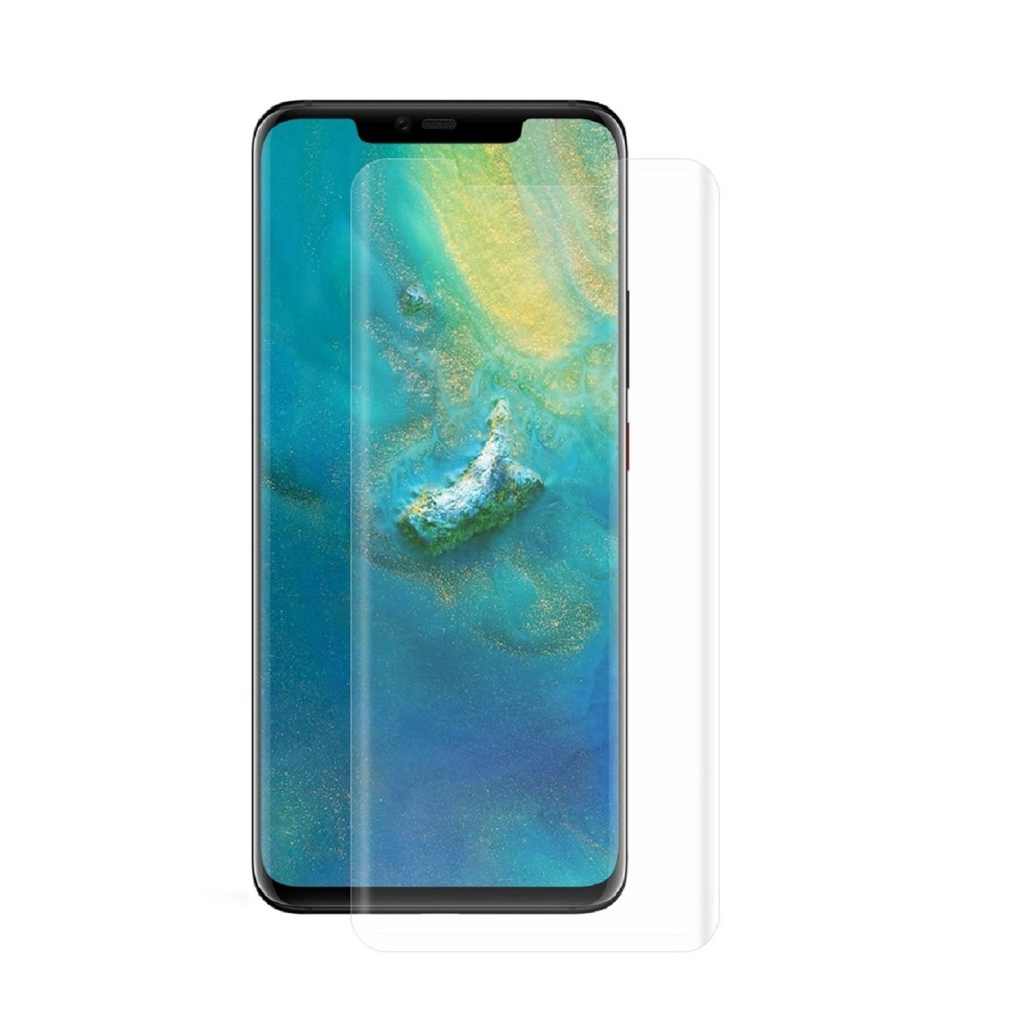 1x 9H Panzerglas für Huawei Mate 20 Pro FULL CURVED HD KLAR echtes Tempered Glass Displayschutz Schutzglas Hartglas Schutzfolie Screen-Protector