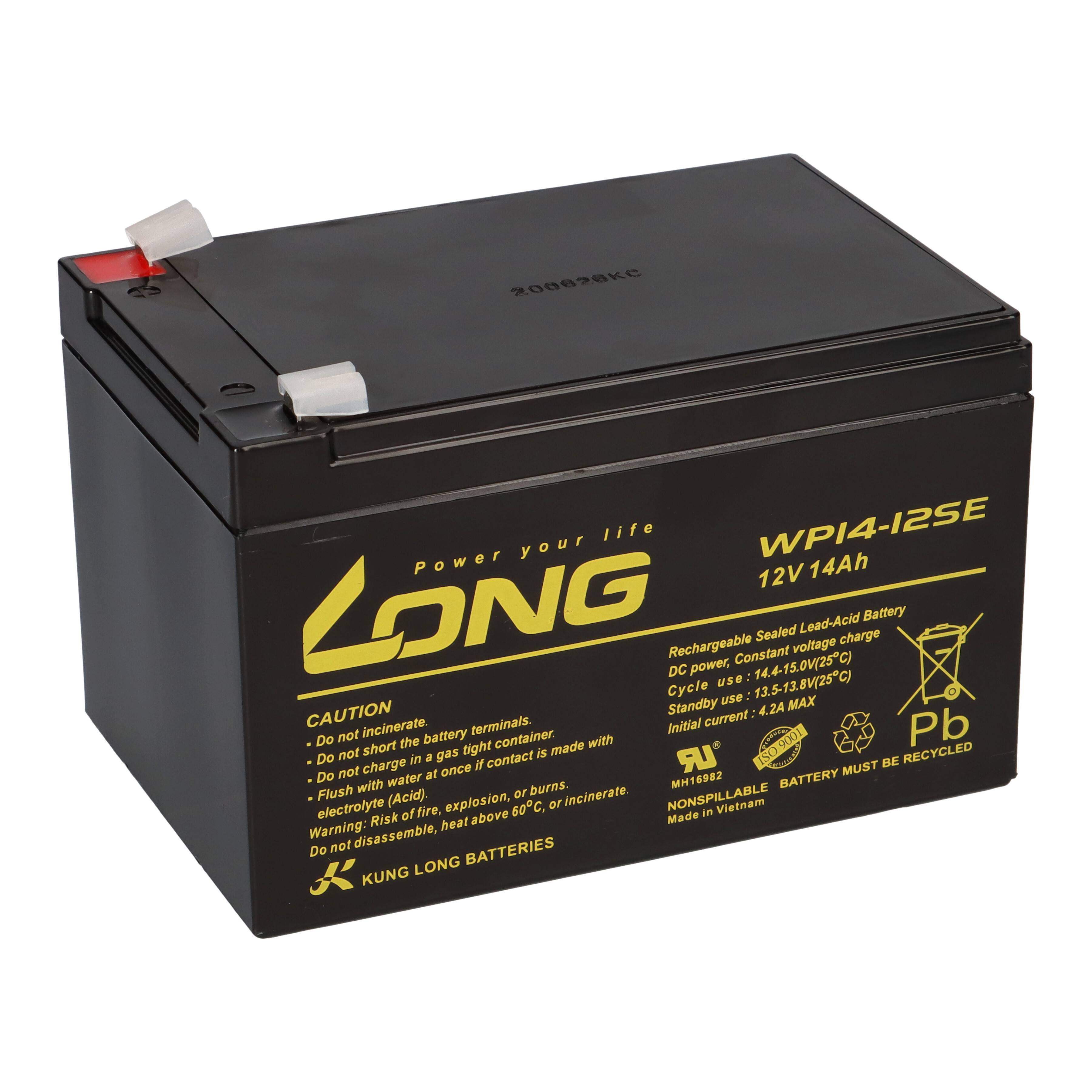 Kung Long WP14-12SE Akku-Satz 36V 14Ah für 36V E-Roller, E-Scooter, Quad und E-Bike – 3x 12V AGM