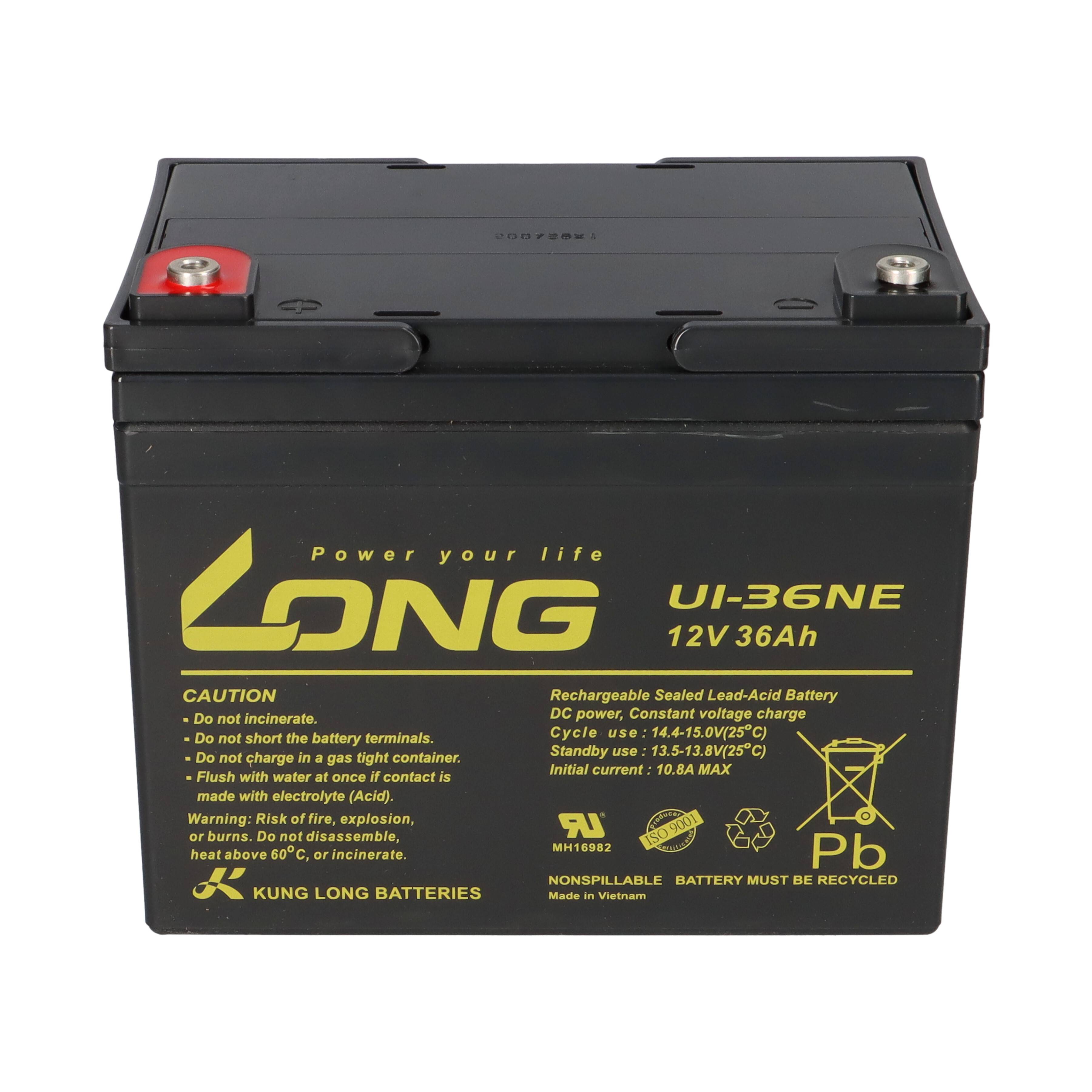 Kung Long U1-36NE 12V 36Ah AGM Bleiakku M5 zyklenfest