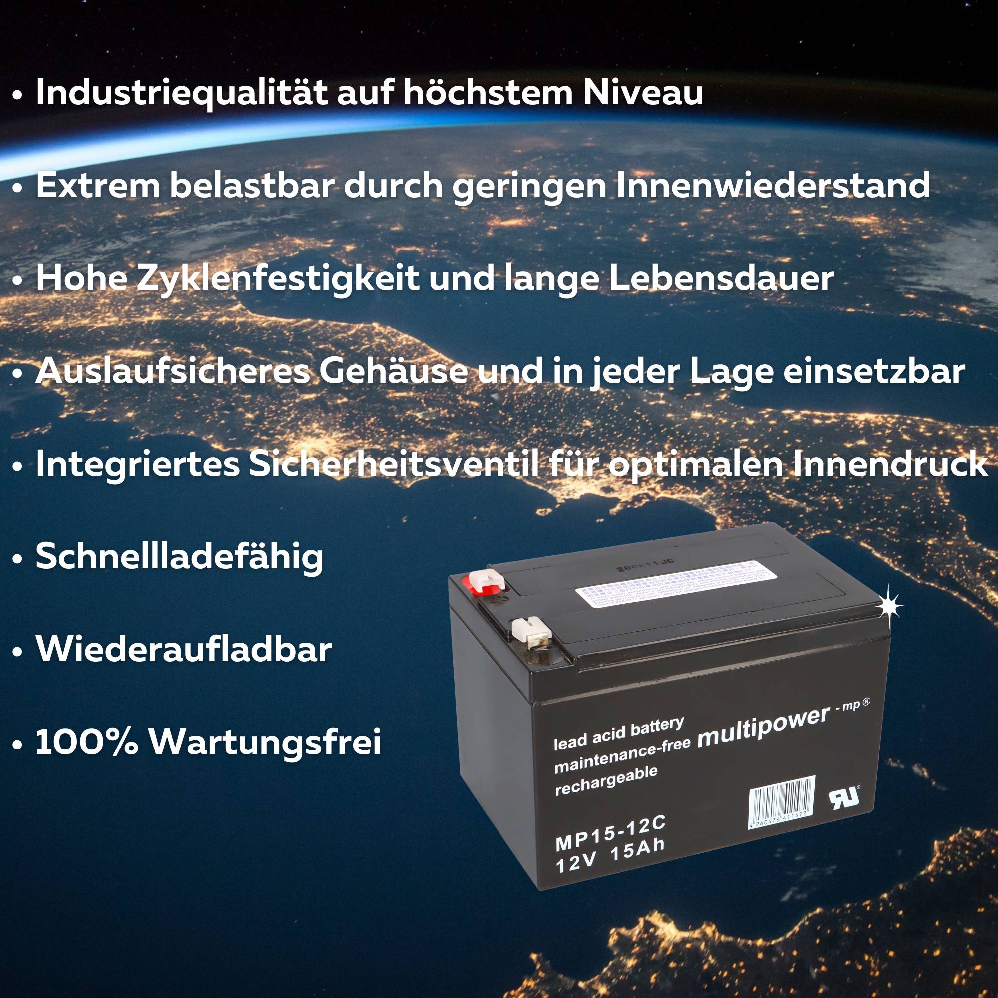 3x 12V 15Ah AKKU BATTERIE Elektro Roller E-Scooter 1885 36V