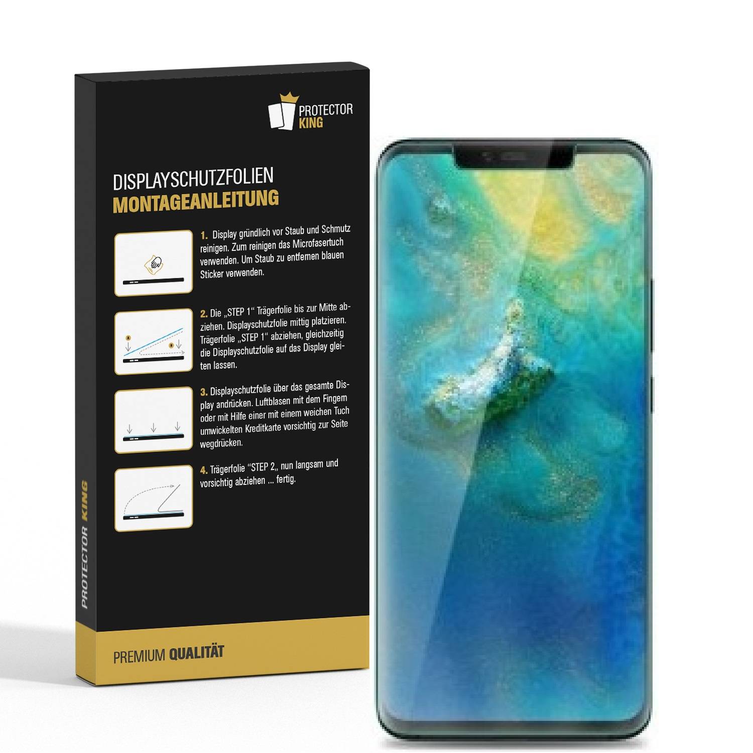 3x Panzerfolie für Huawei Mate 20 Pro FULL COVER Displayfolie Schutzfolie MATT