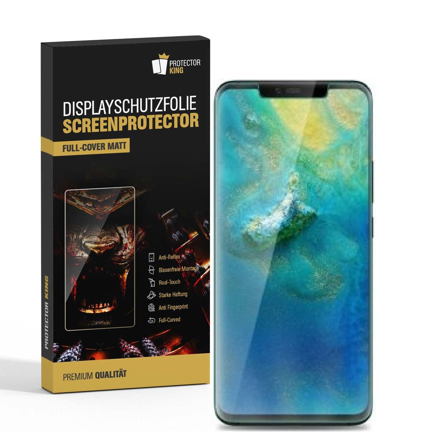 2x Displayschutzfolie für Huawei Mate 20 Pro FULL COVER Displayfolie MATT