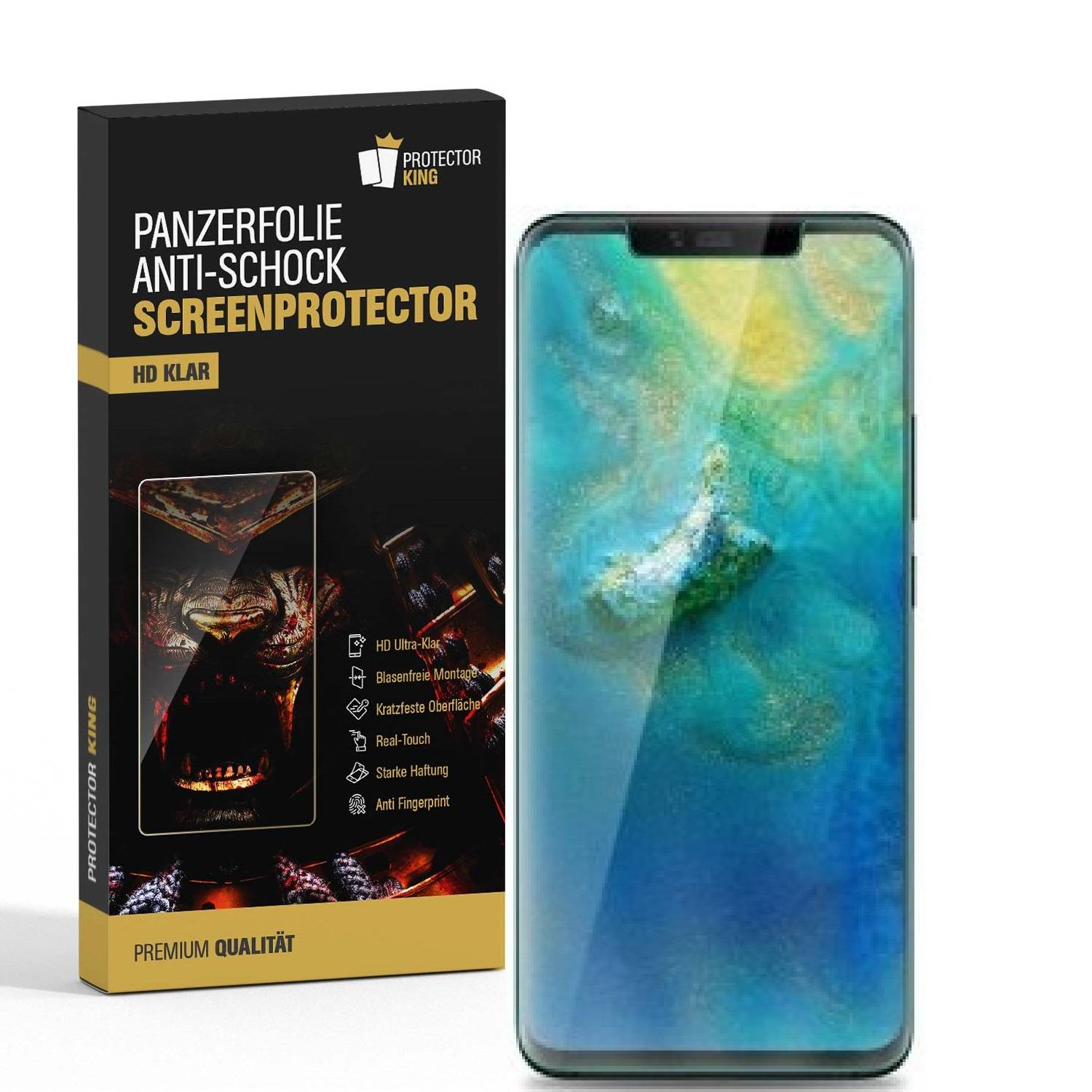 3x Panzerfolie für Huawei Mate 20 Lite ANTI-SCHOCK Displayschutzfolie HD KLAR