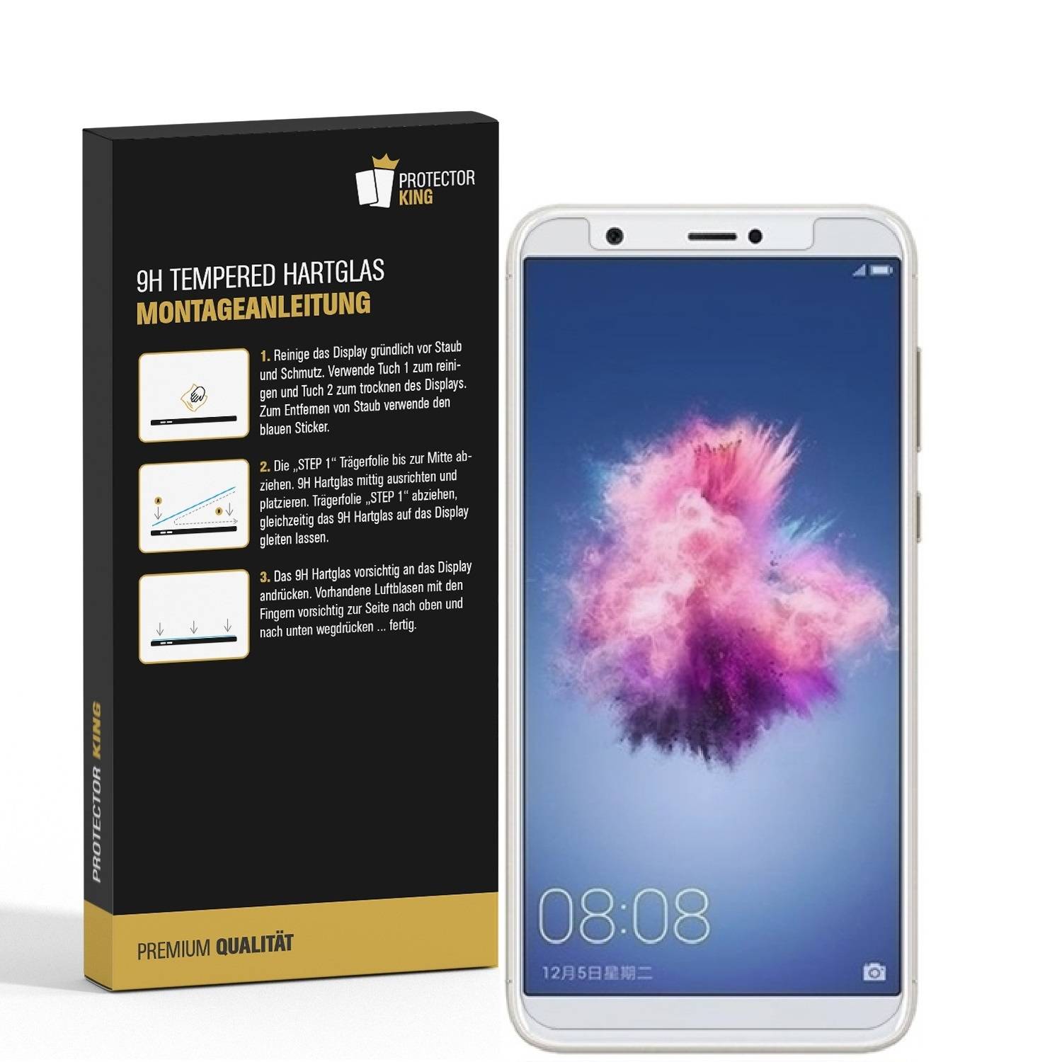 3x 9H Hartglasfolie für Huawei P Smart Schutzglas Panzerfolie Schutzfolie KLAR