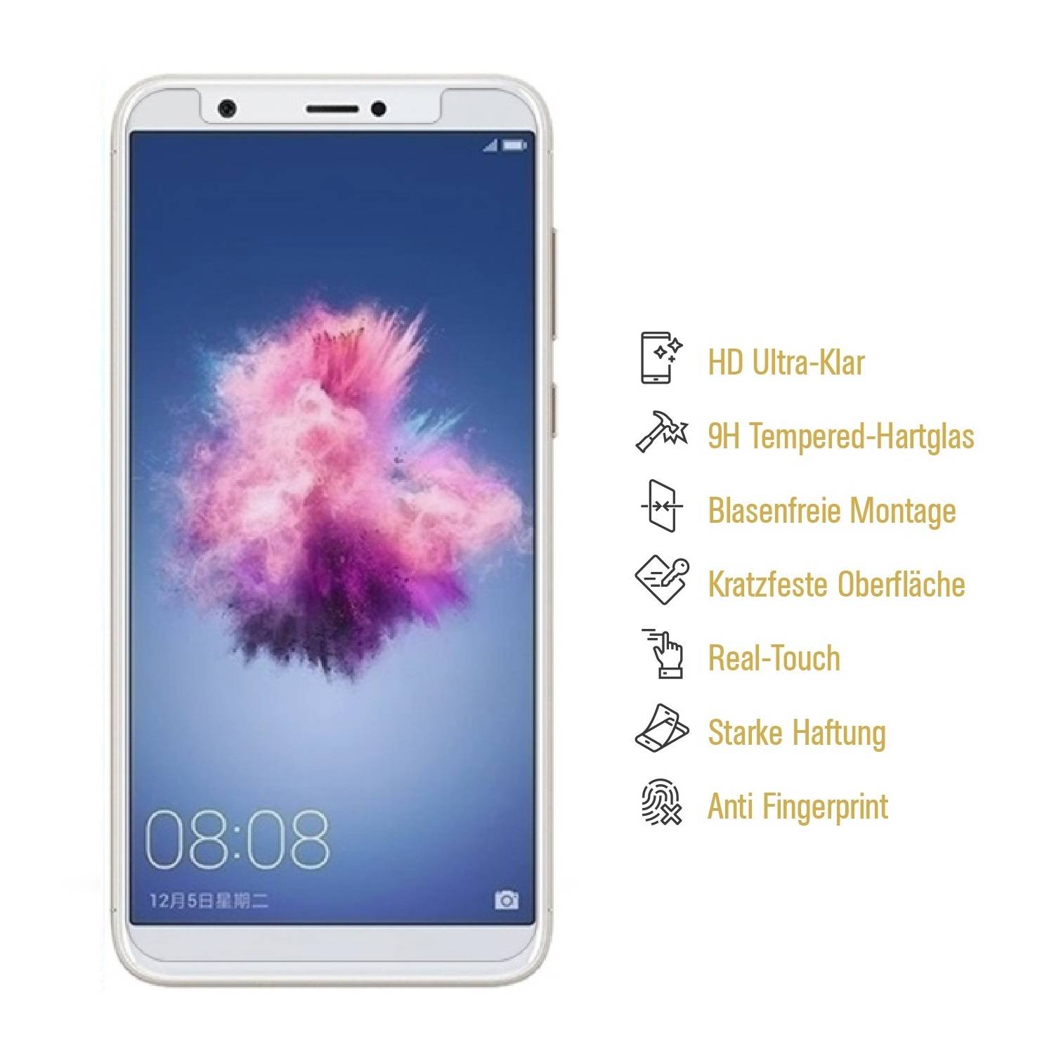 1x 9H Hartglasfolie für Huawei P Smart Schutzglas Panzerfolie Schutzfolie KLAR