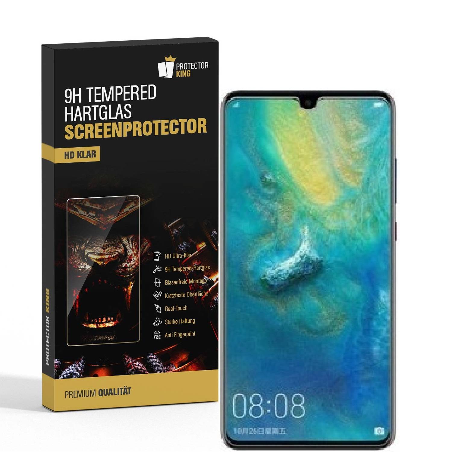 2x 9H Hartglas für Huawei Mate 20X Displayschutz Schutzglas Schutzfolie Panzerfolie Panzerglas Displayglas Tempered Glasfolie Sicherheitsglas