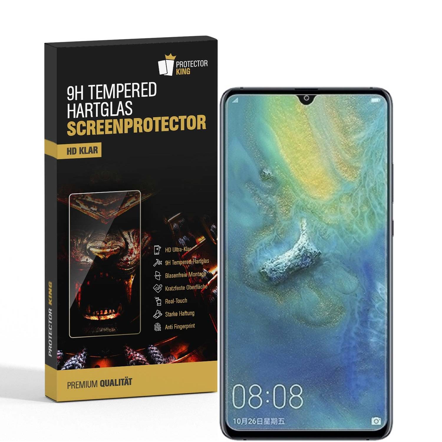 1x 9H Hartglas für Huawei Mate 20 Panzerfolie Displayschutz Schutzglas HD KLAR Panzerglas Schutzfolie