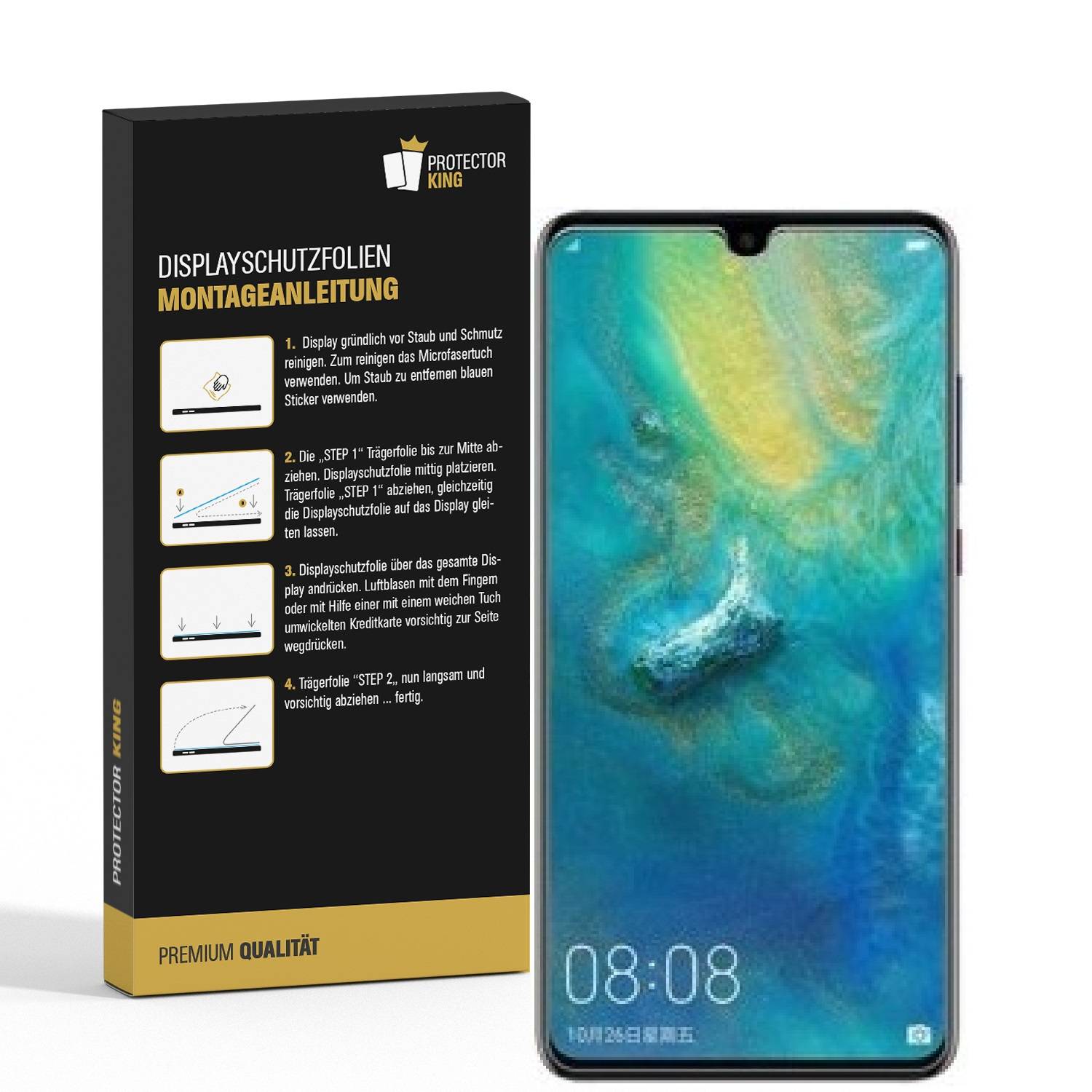 3x Panzerfolie für Huawei Mate 20X ANTI-SCHOCK Displayfolie Schutzfolie HD KLAR