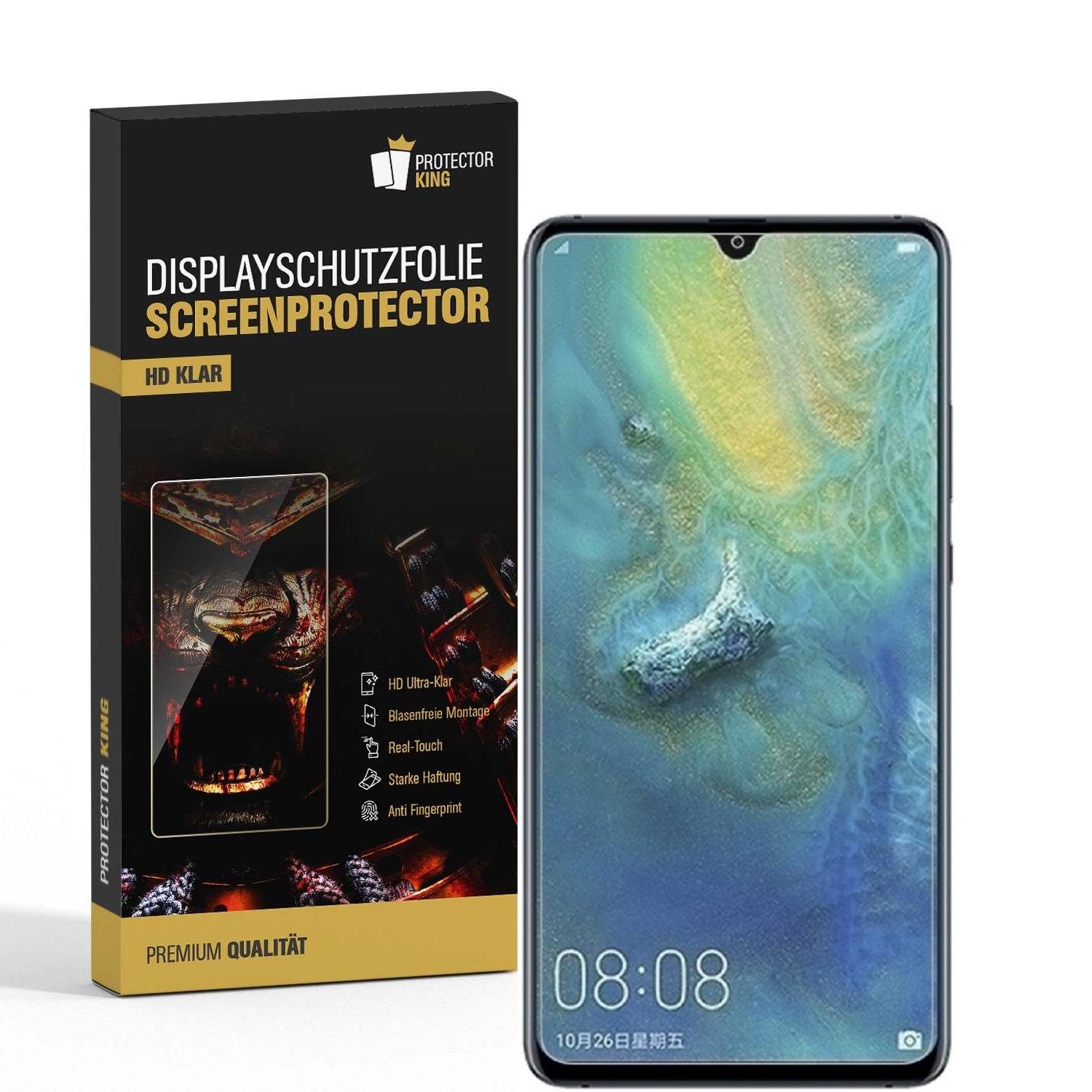 2x Displayschutzfolie für Huawei Mate 20 Displayfolie Schutzfolie HD ULTRA KLAR
