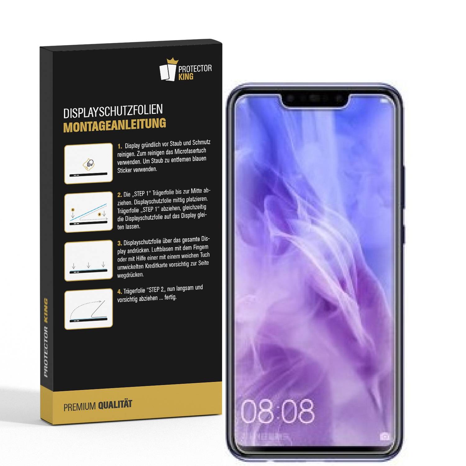 3x Displayschutzfolie für Huawei Nova 3 Displayfolie Schutzfolie HD ULTRA KLAR