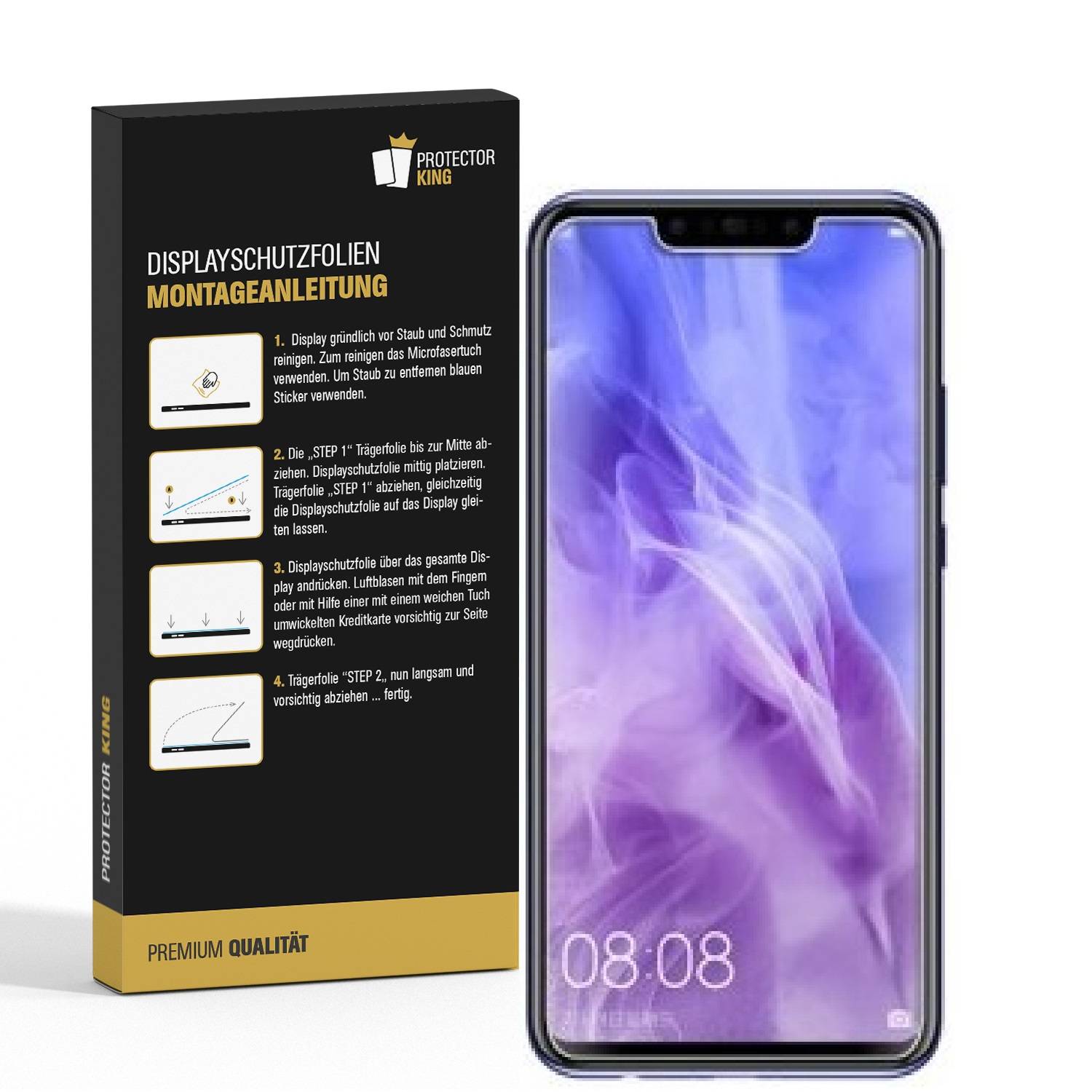 2x Panzerfolie für Huawei Nova 3 ANTI-SCHOCK Displayfolie Displayschutzfolie MATT