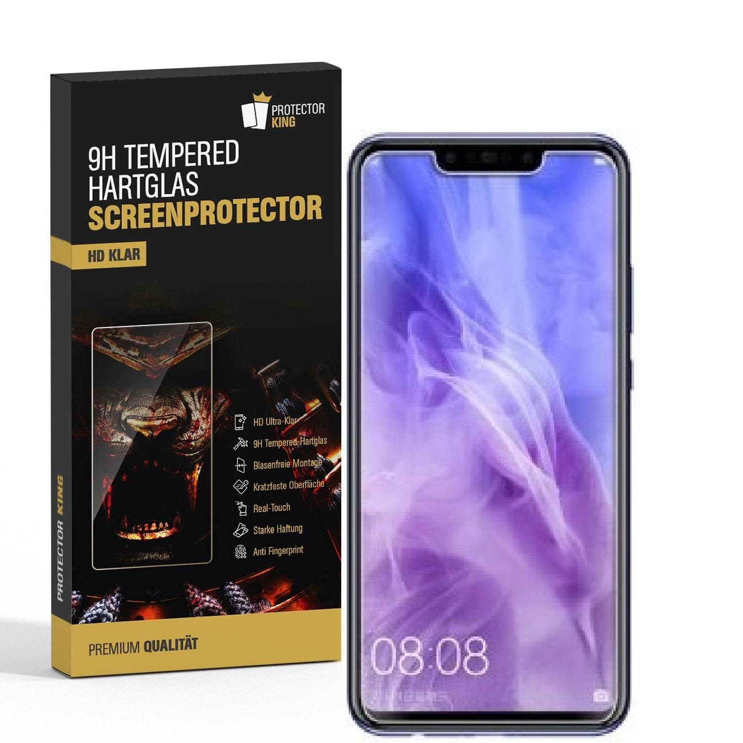 2x 9H Hartglas für Huawei Nova 3 Displayschutz Schutzglas Schutzfolie Panzerfolie Panzerglas Displayglas Tempered Glasfolie Sicherheitsglas Echtglas