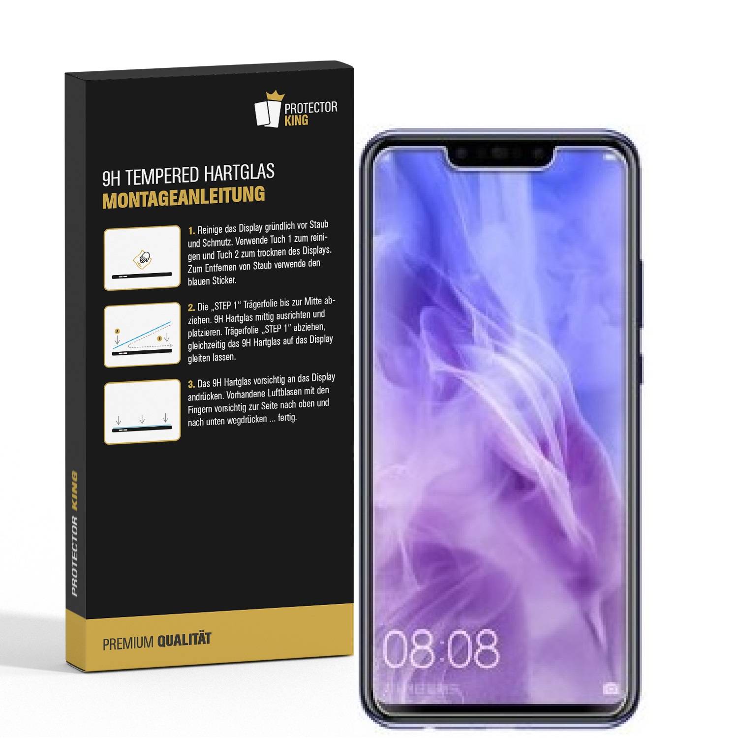 3x 9H Hartglas für Huawei Nova 3 Displayschutz Schutzglas Schutzfolie Panzerfolie Panzerglas Displayglas Tempered Glasfolie Sicherheitsglas Echtglas