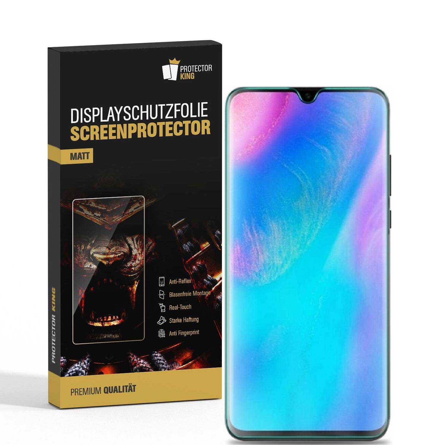 2x Displayschutzfolie für Huawei P30 Lite ANTI-REFLEX Displayfolie MATT